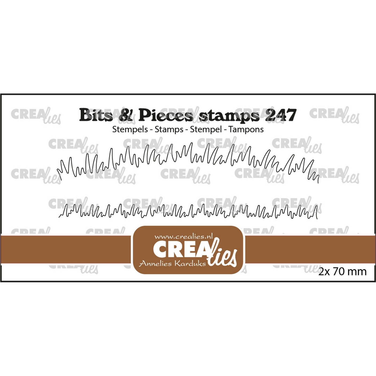 Crealies • Bits & Pieces Stamps Grass Straight and Curved