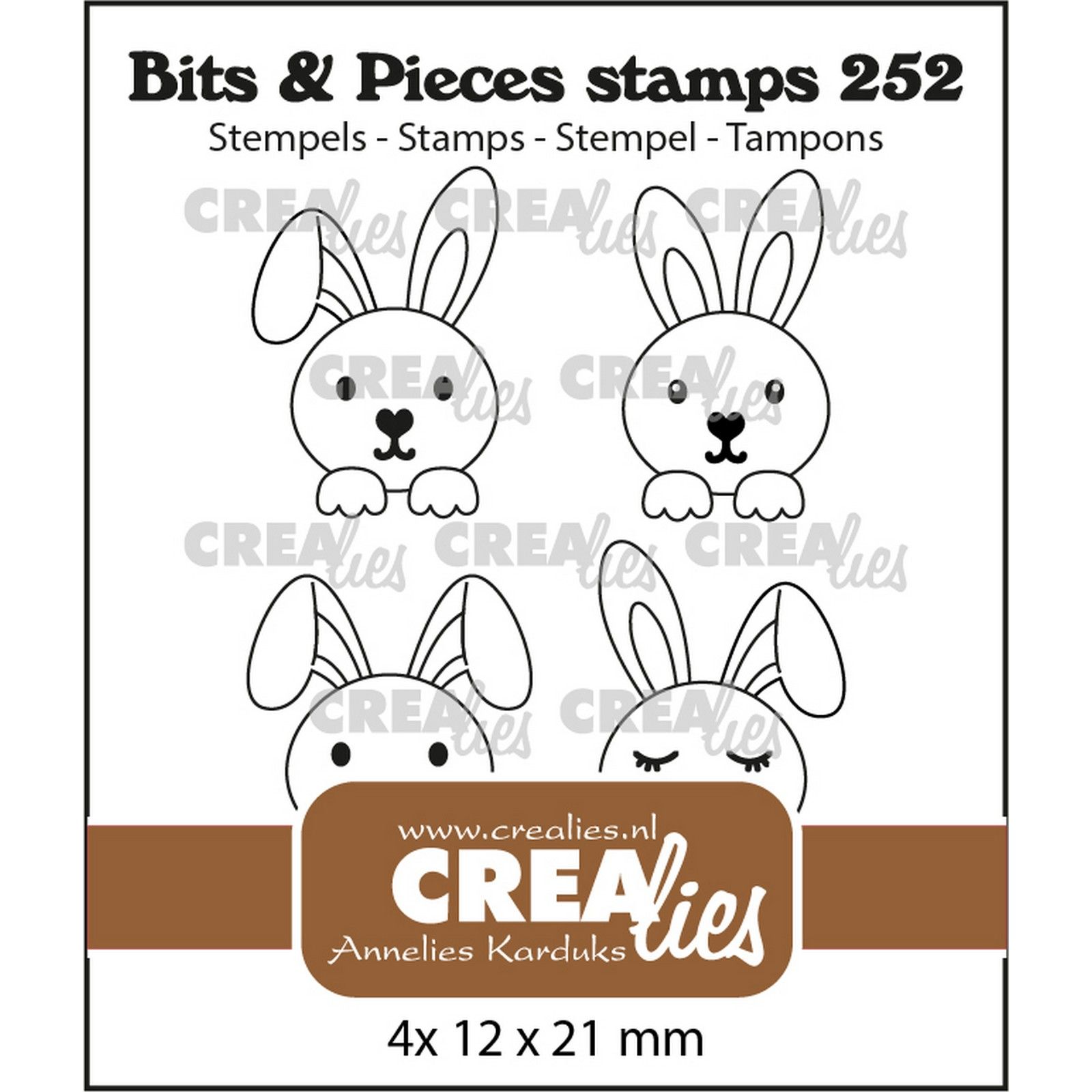 Crealies • Bits & Pieces Stamps Bunnies Small