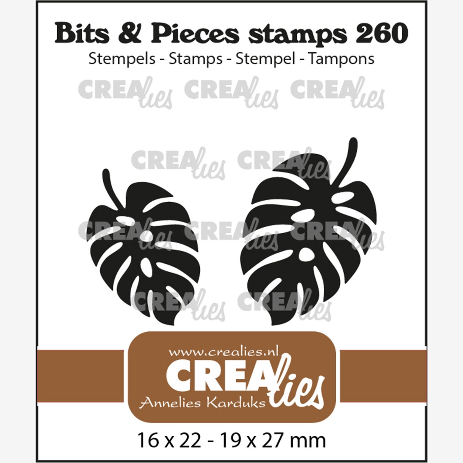 Crealies • Bits & Pieces Timbri Botanical Leaf 2pezzi