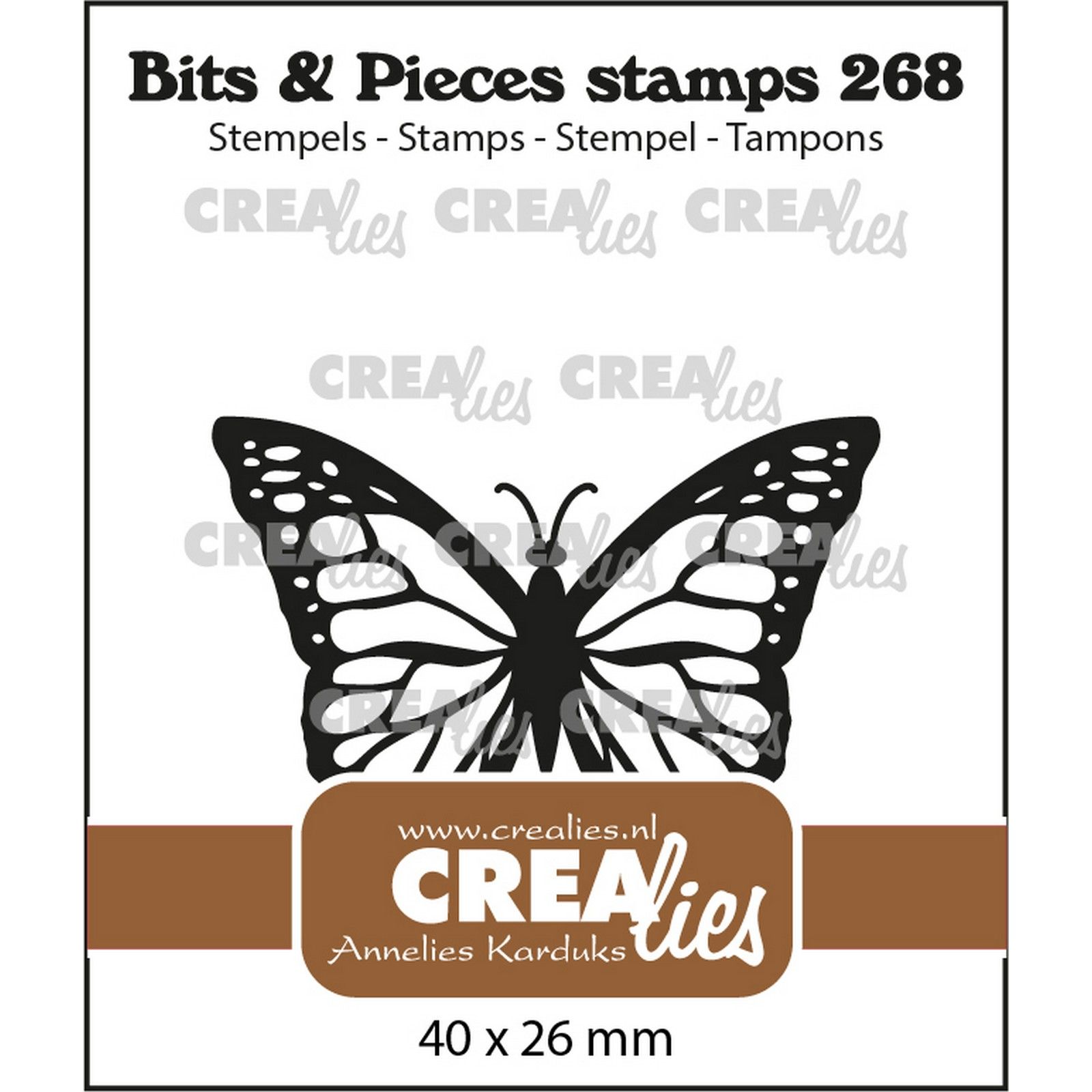 Crealies • Bits & Pieces Stamps Monarch Butterfly