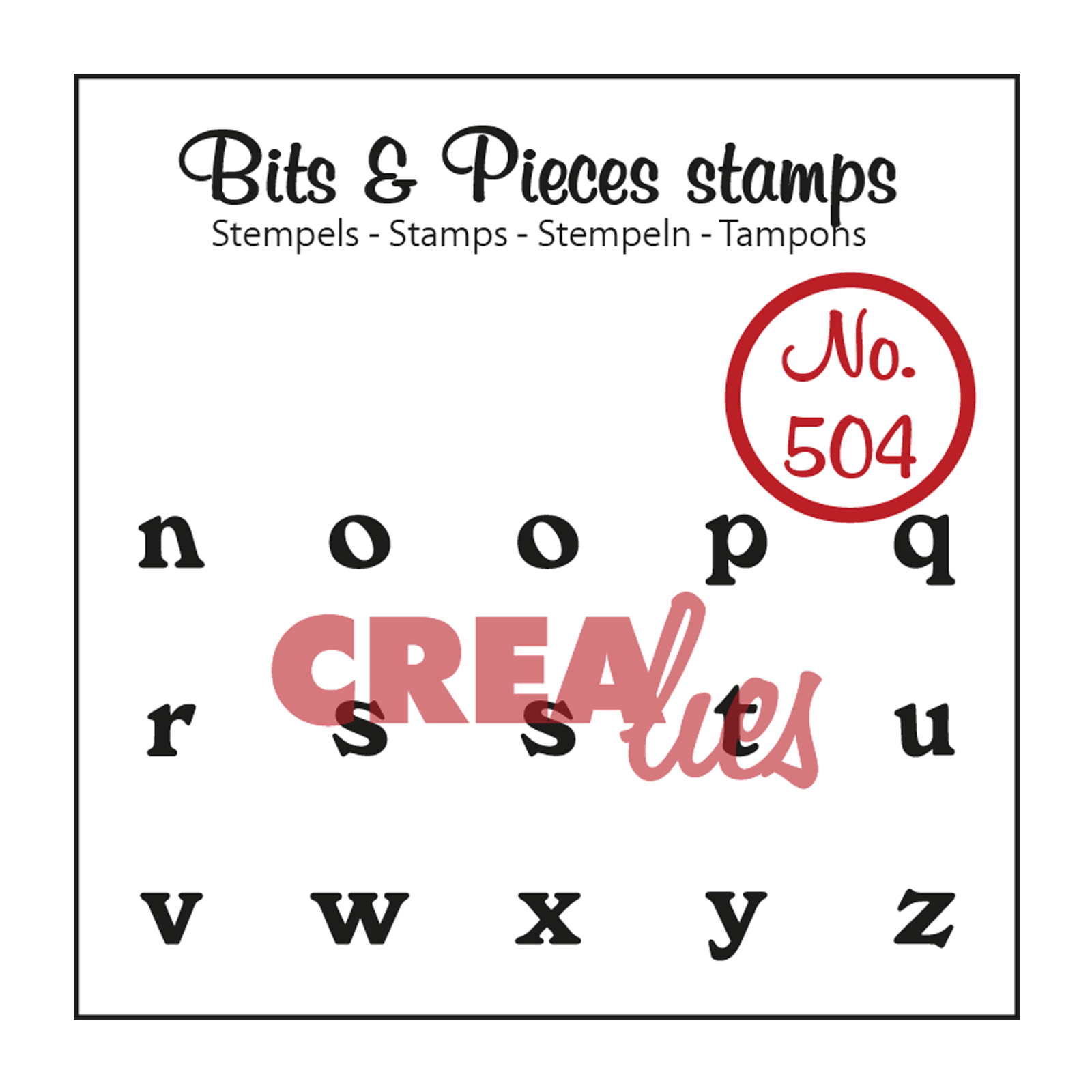 Crealies • Bits & Pieces stamp No.504 N until Z