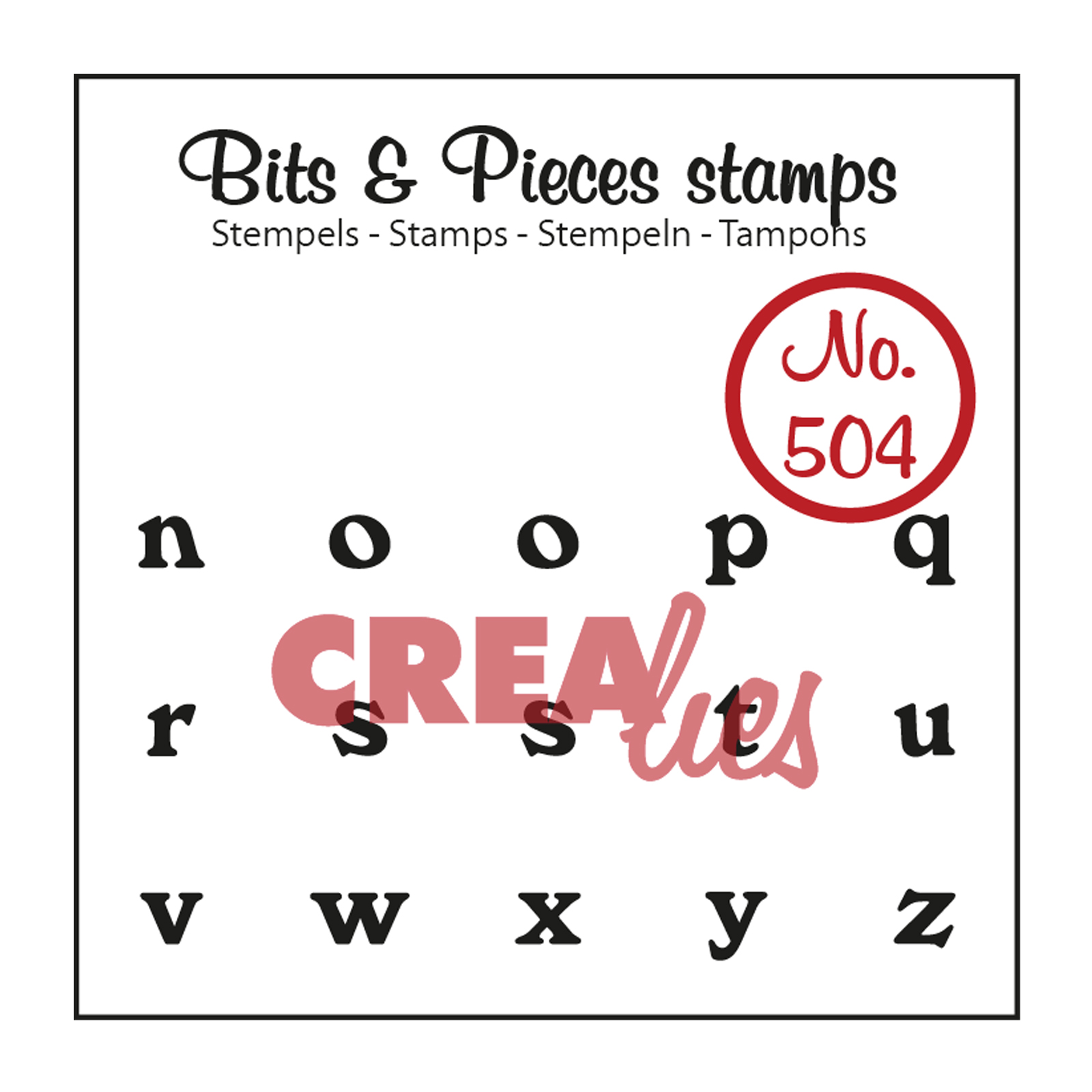 Crealies • Bits & Pieces Stempel No.504 N bis zum Z