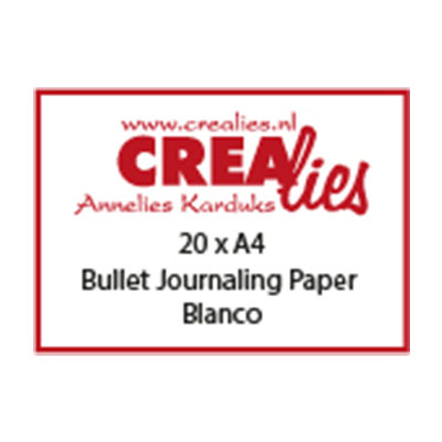 Crealies • Basis A4 bullet journal papier blanco 20pcs