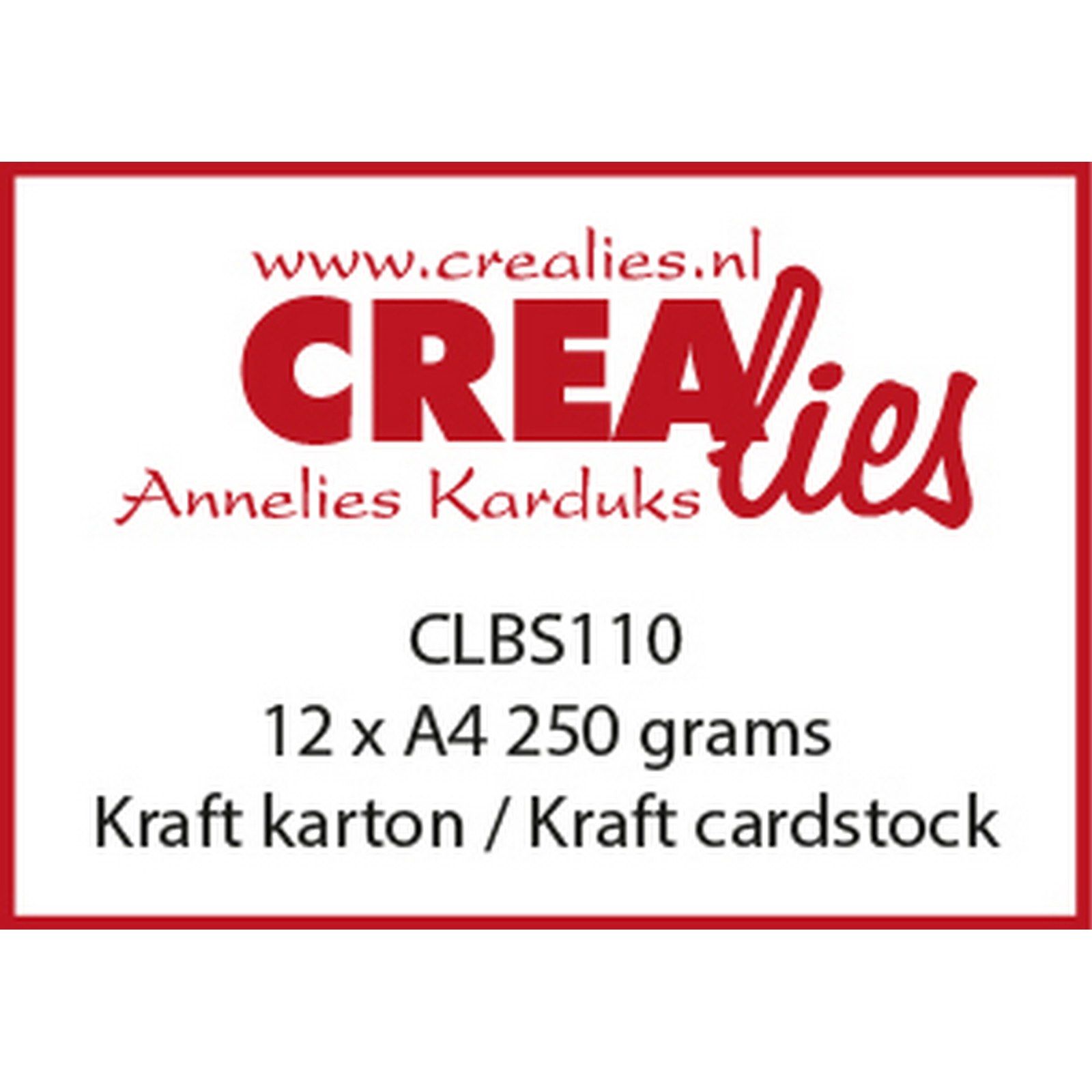Crealies • Kraft Karton 250 Grams 12pcs