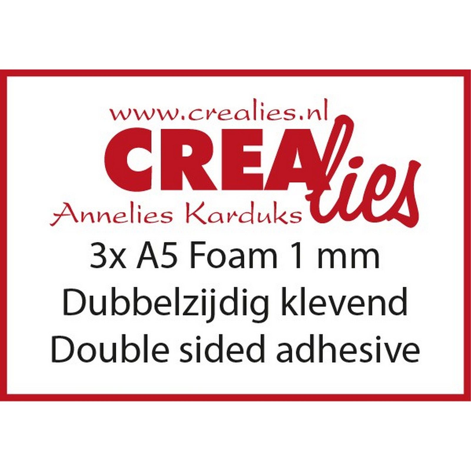 Crealies • Basics Foam 1Mm 3 Vellen A5