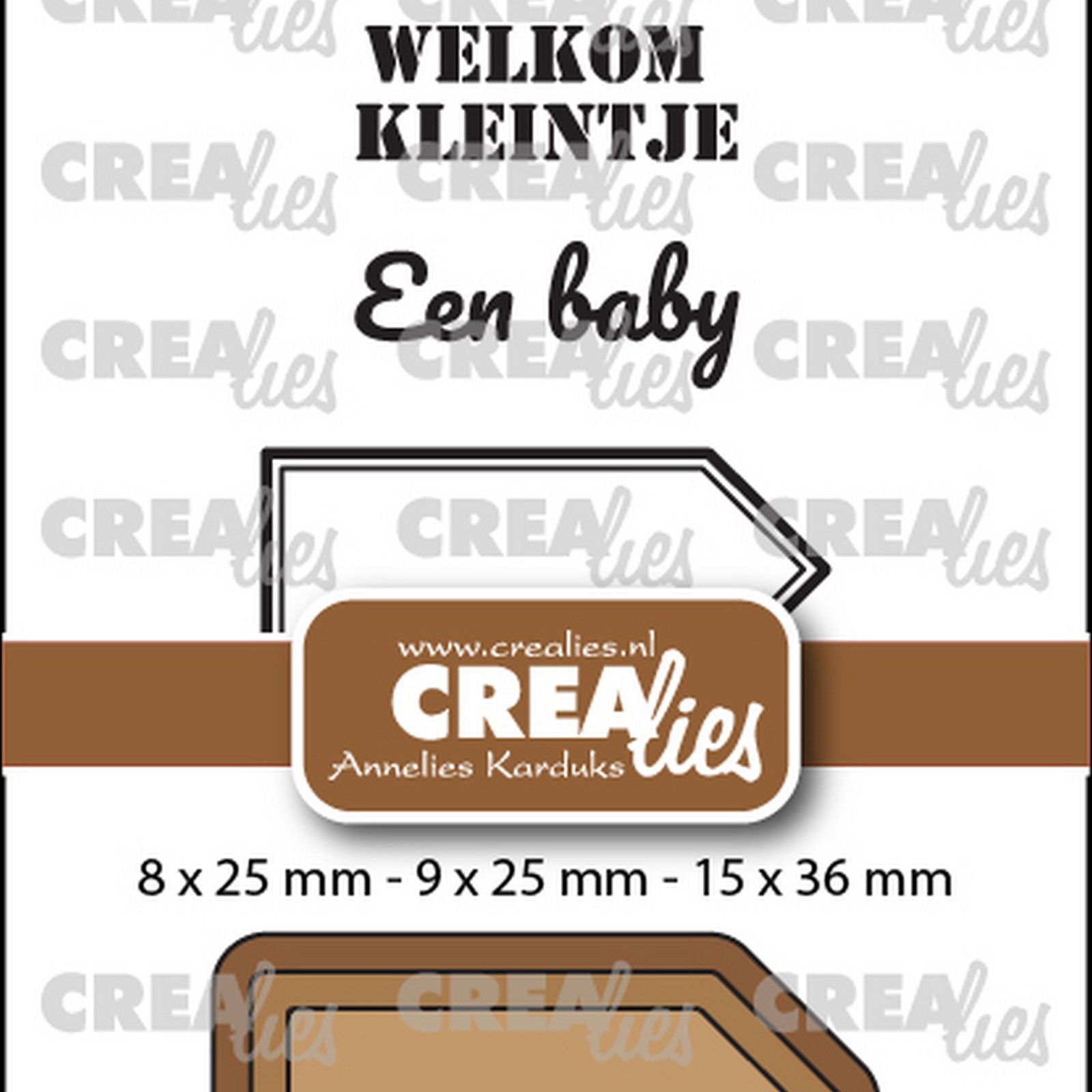 Crealies • Combies Stamps: 2x Dutch text + tag/label + Dies: tag/label