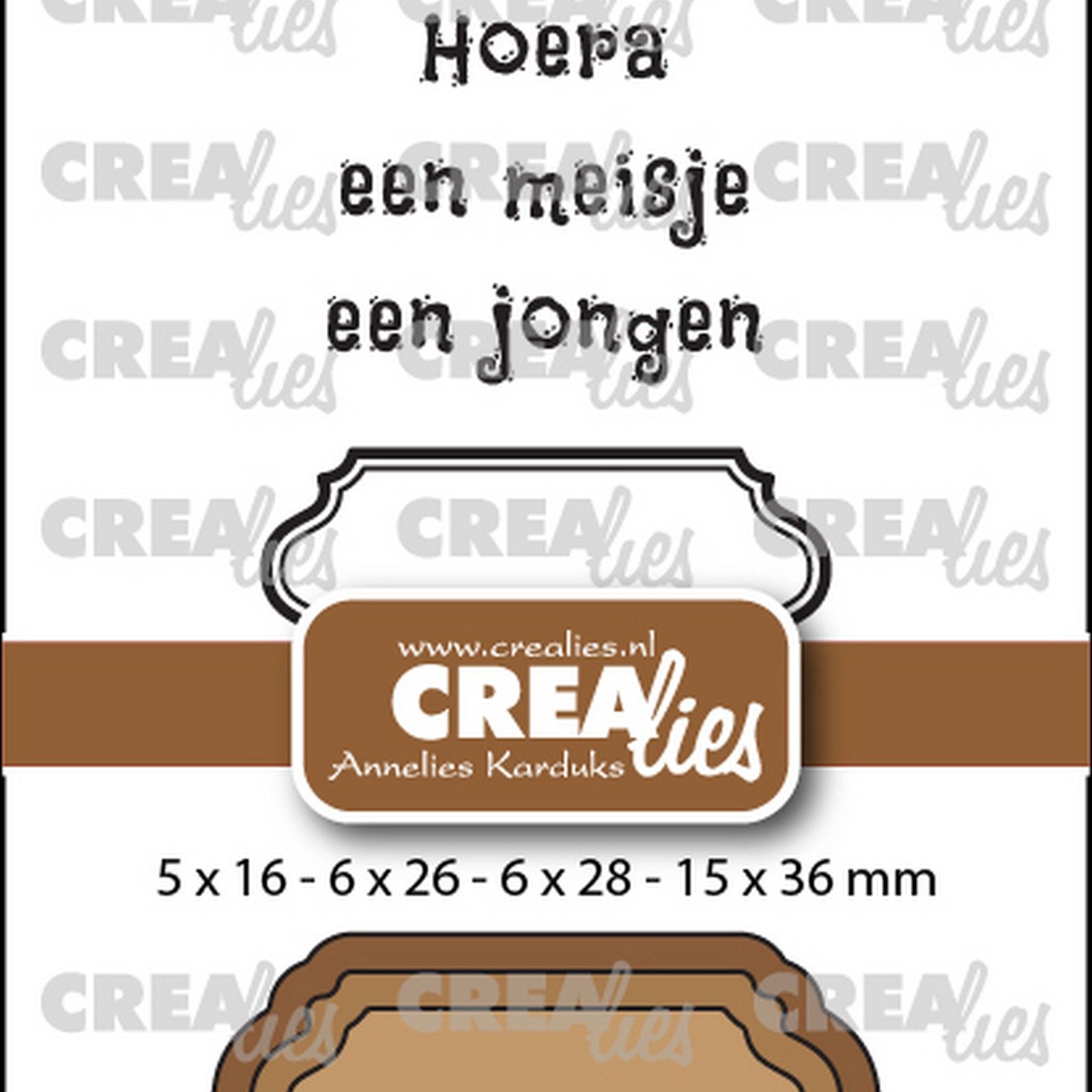 Crealies • Combies Stamps: 2x Dutch text + tag/label + Dies: tag/label