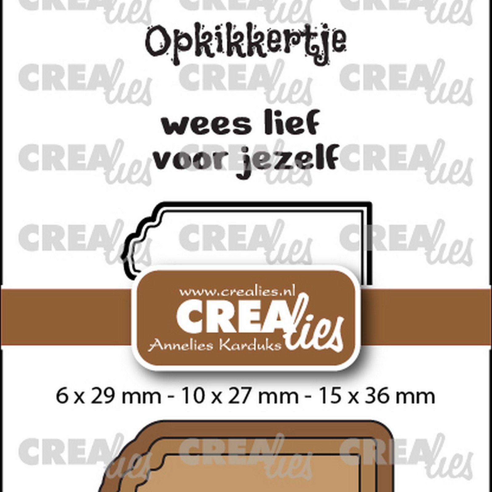 Crealies • Combies Stamps: 2x Dutch text + tag/label + Dies: tag/label