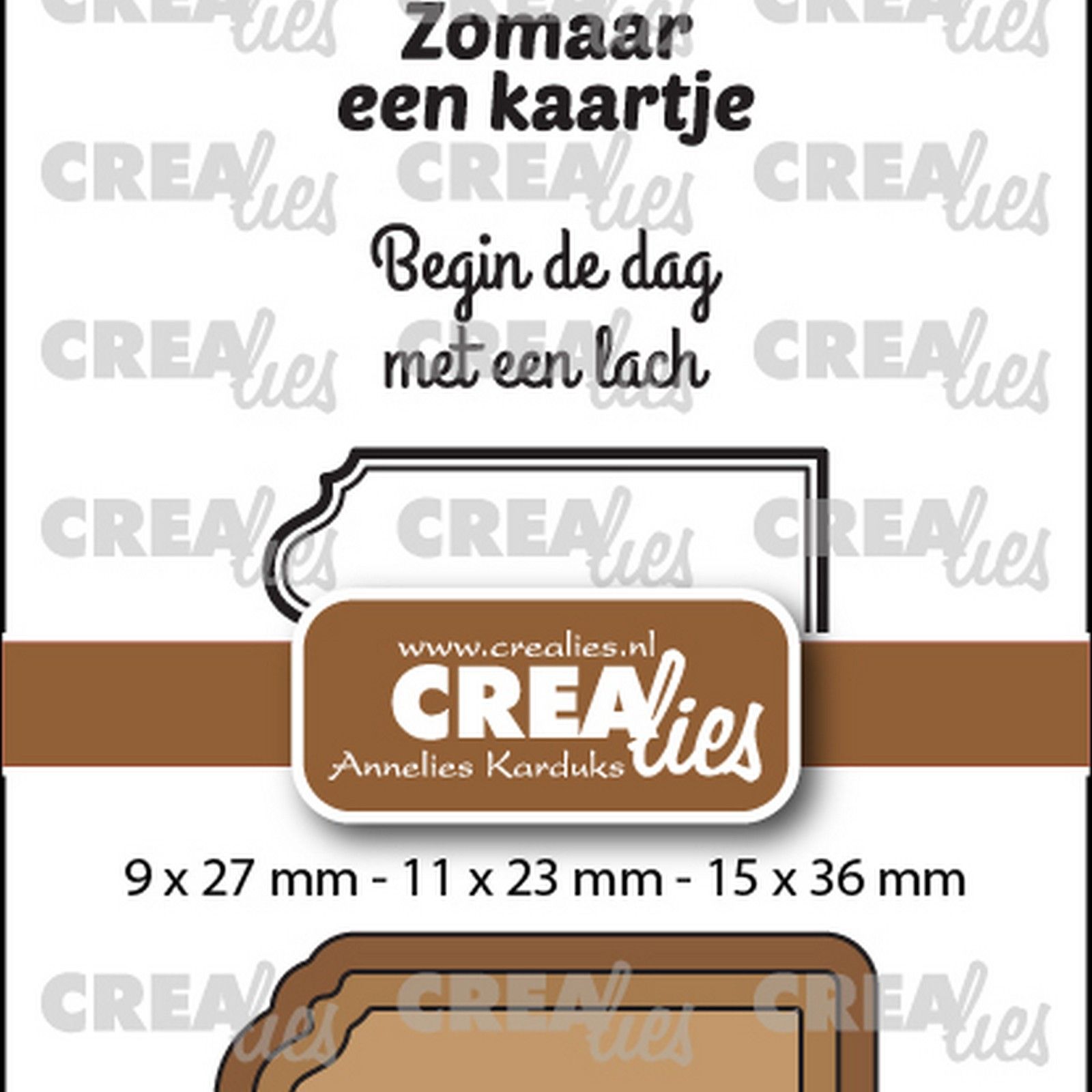 Crealies • Combies Stamps: 2x Dutch text + tag/label + Dies: tag/label