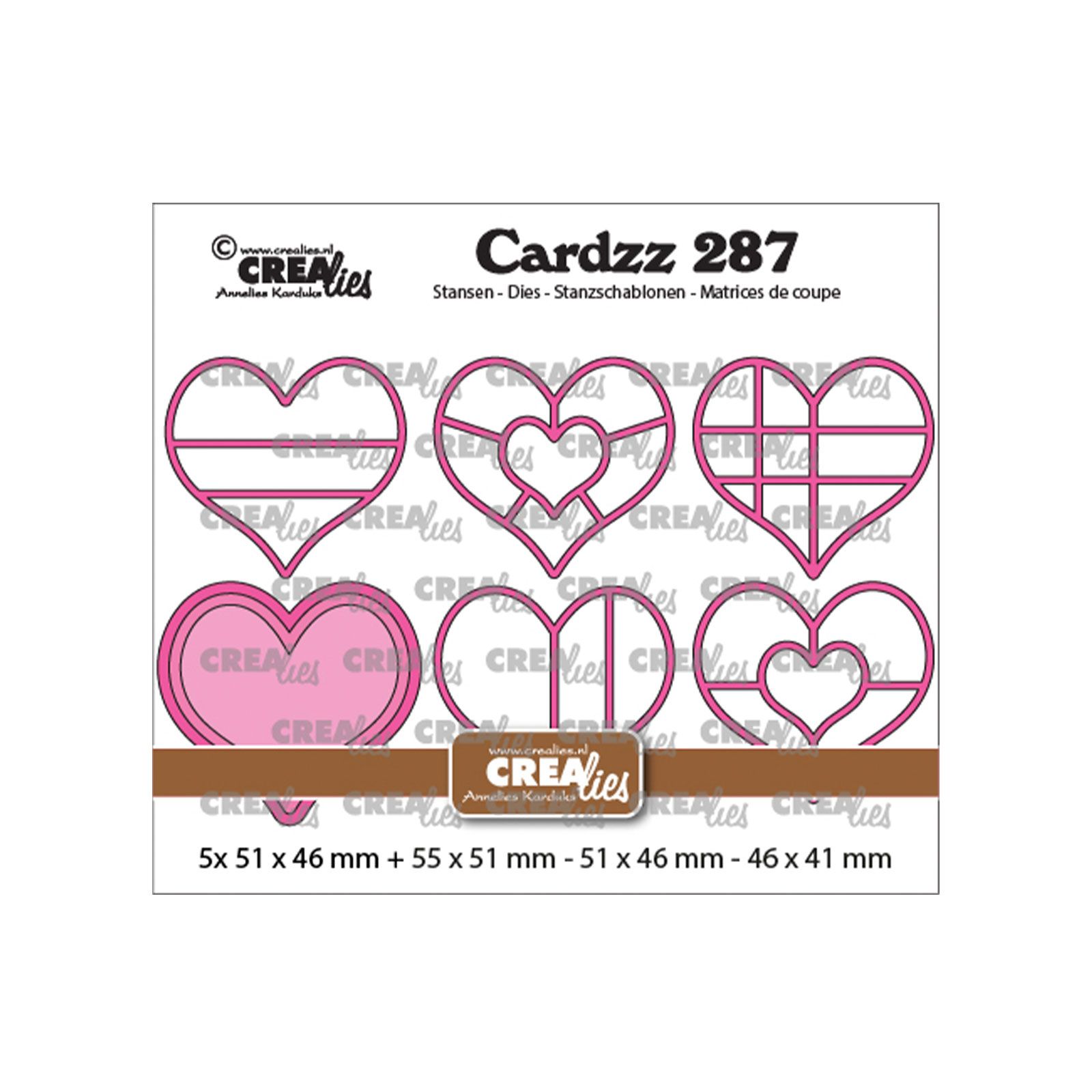 Crealies • Cardzz elements matrice de découpe Hearts