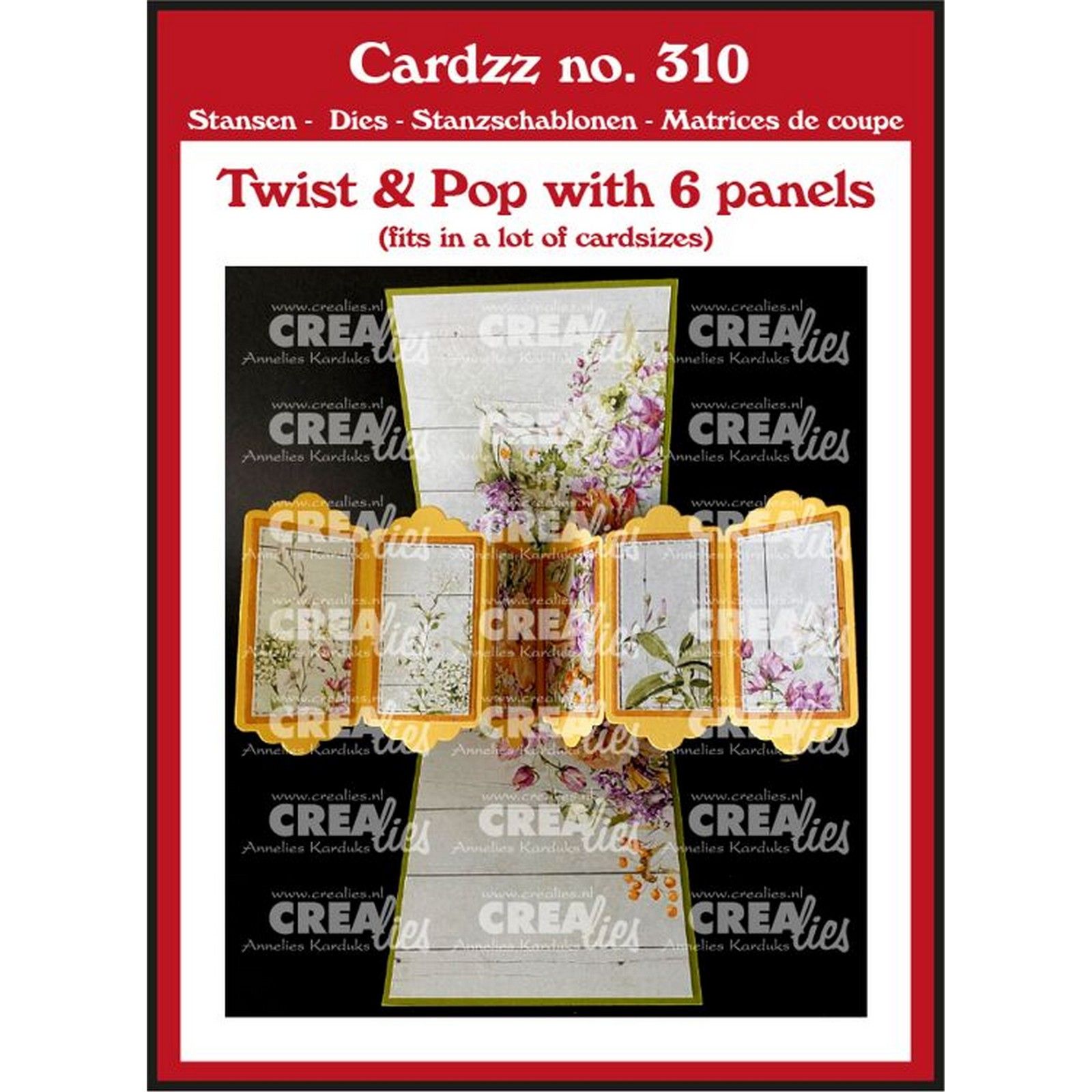 Crealies • Cardzz Twist & Pop B Met 6 Panelen  