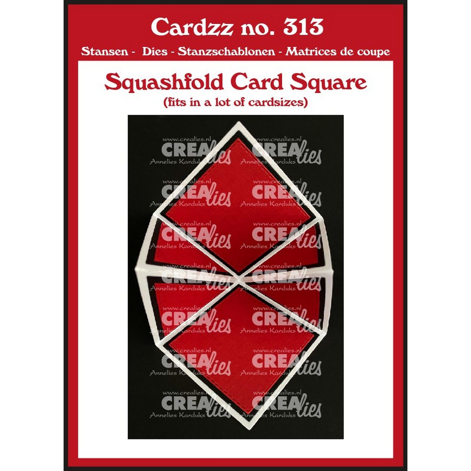 Crealies • Cardzz Squashfold Card Square 7 Cm