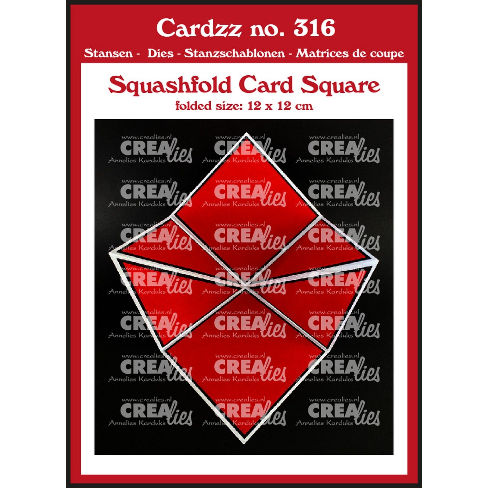 Crealies • Cardzz Squashfold Card Vierkant 12 CM