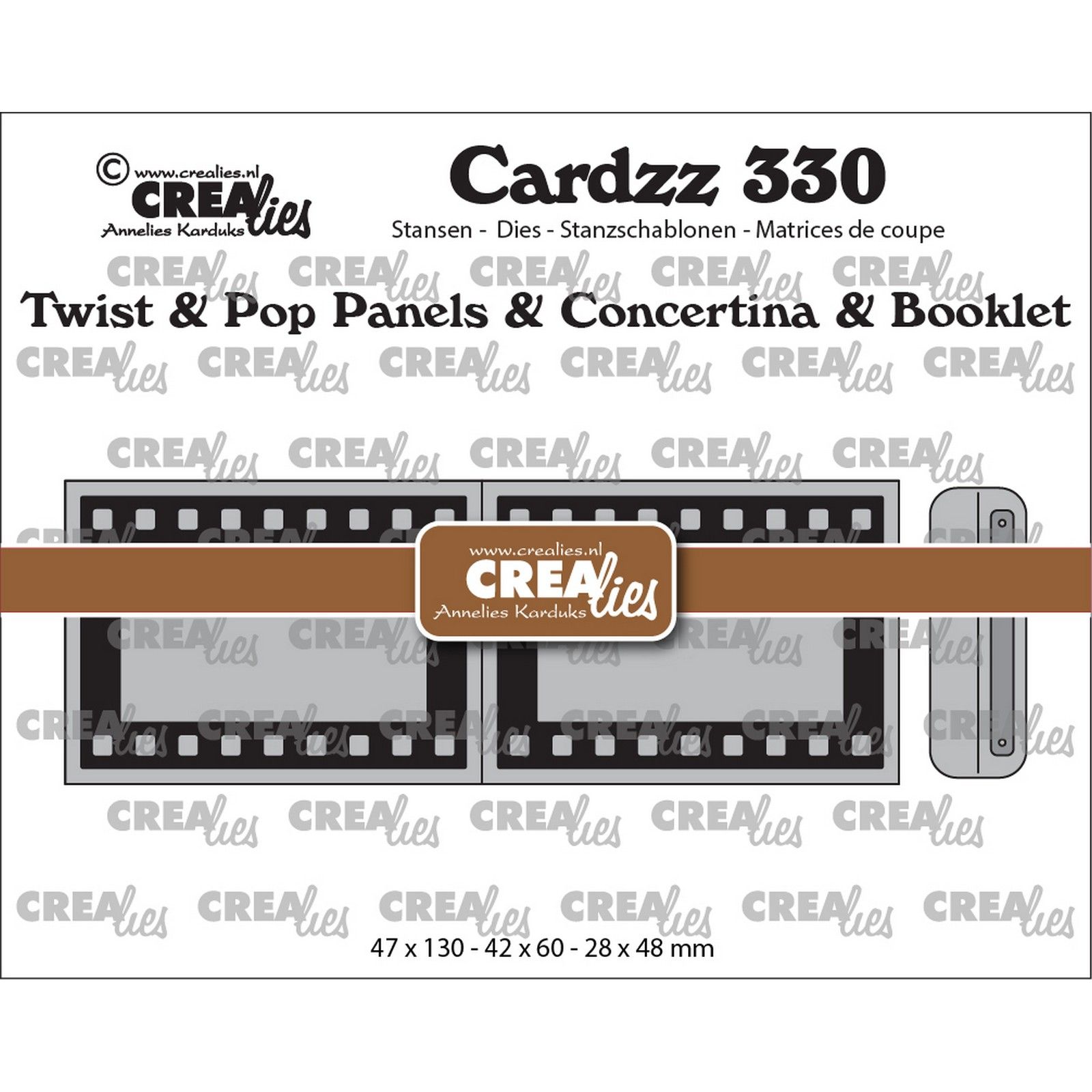 Crealies • Cardzz Twist & Pop A5 Panelen & Leporello & Miniboekje filmstrip