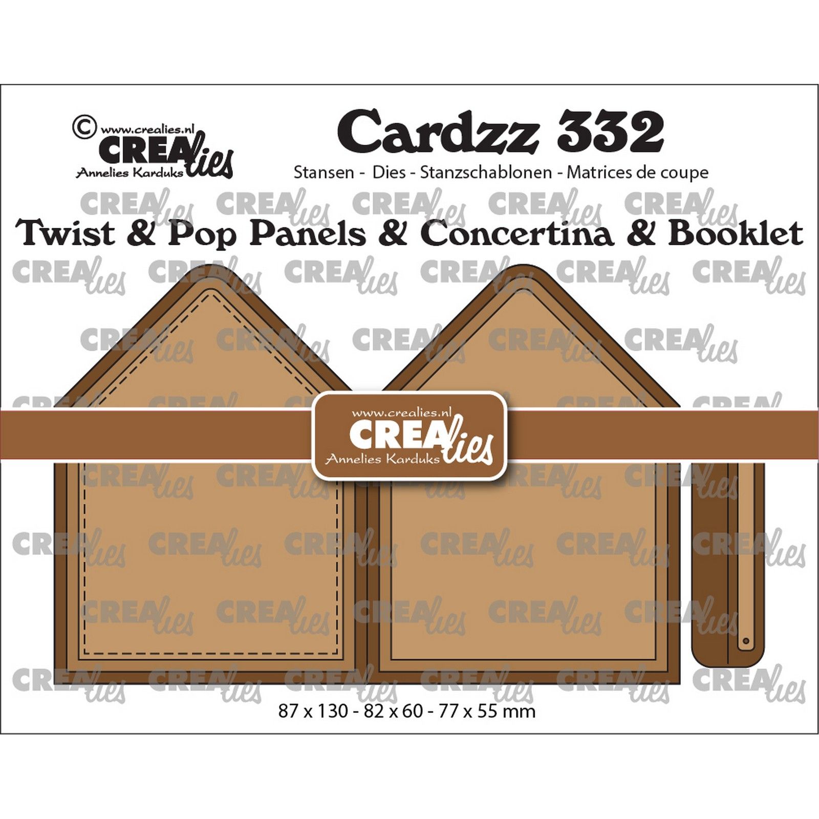 Crealies • Cardzz Twist & Pop A6 Panels & Concertina card & Booklet House