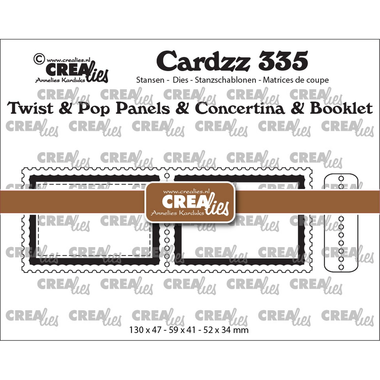 Crealies • Cardzz Twist & Pop A7 Panels, Concertina Card & Booklet Postage Stamp