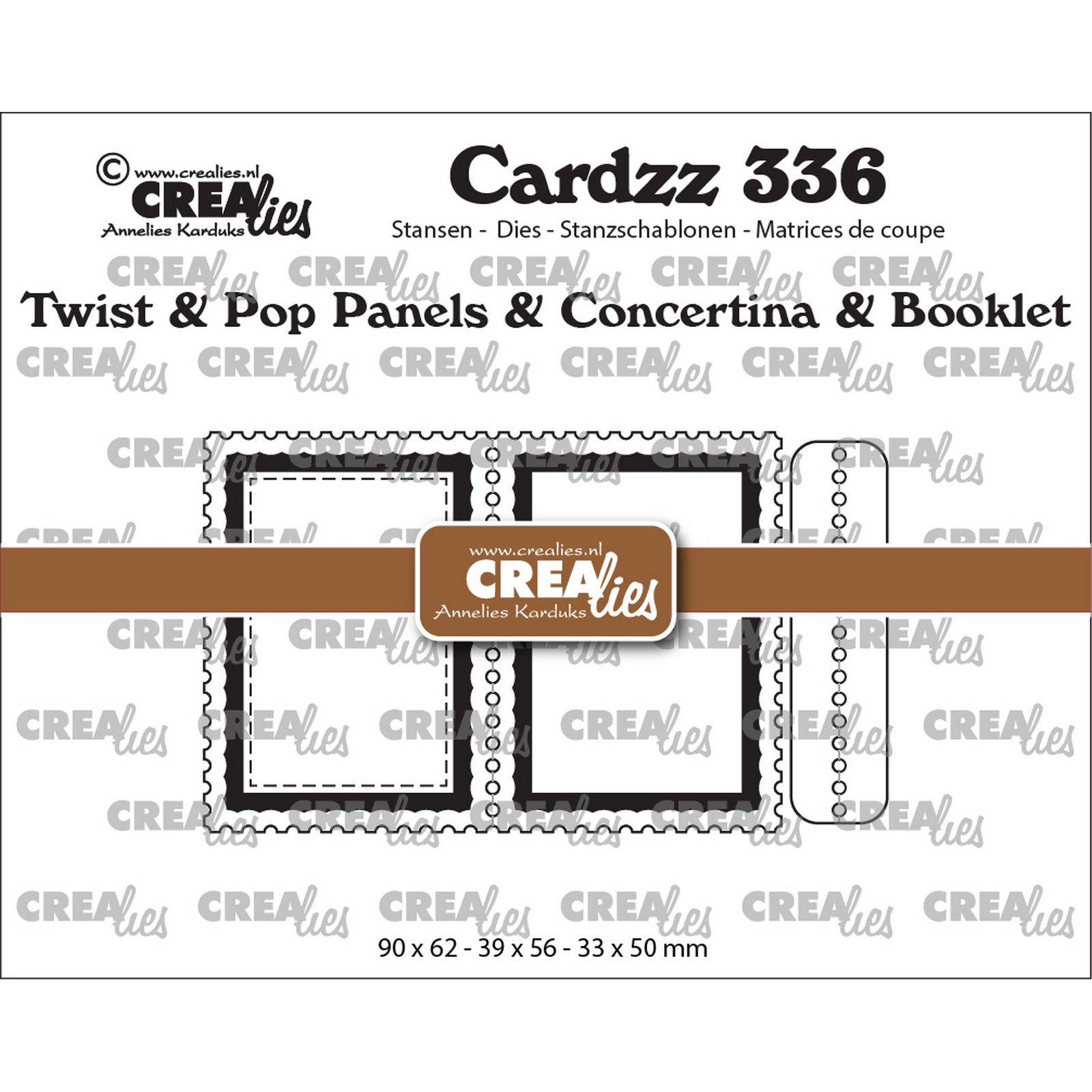 Crealies • Cardzz Twist & Pop B7 Panels, Concertina Card & Booklet Postage Stamp