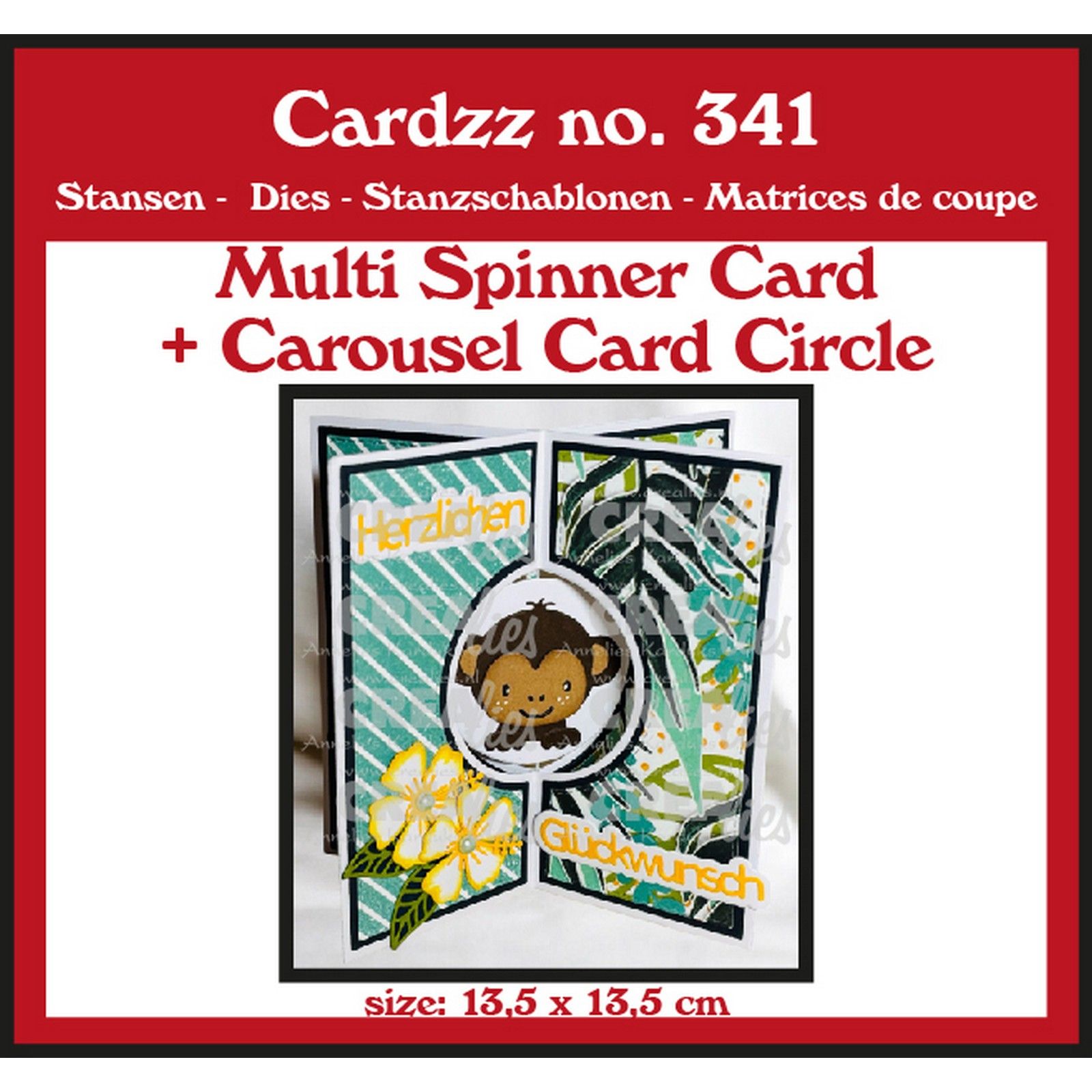 Crealies • Cutting Die Multi Spinner + Carousel Card Circle