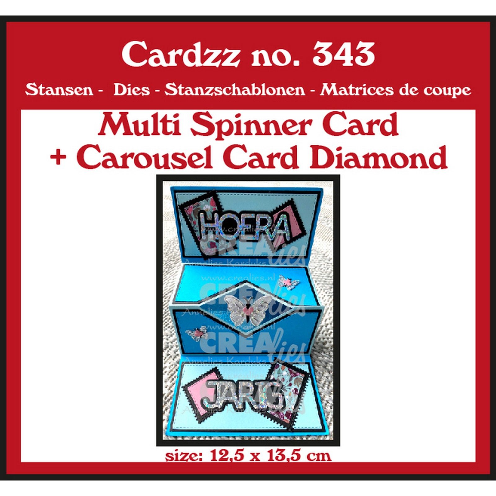 Crealies • Cutting Die Multi Spinner + Carousel Card Diamond