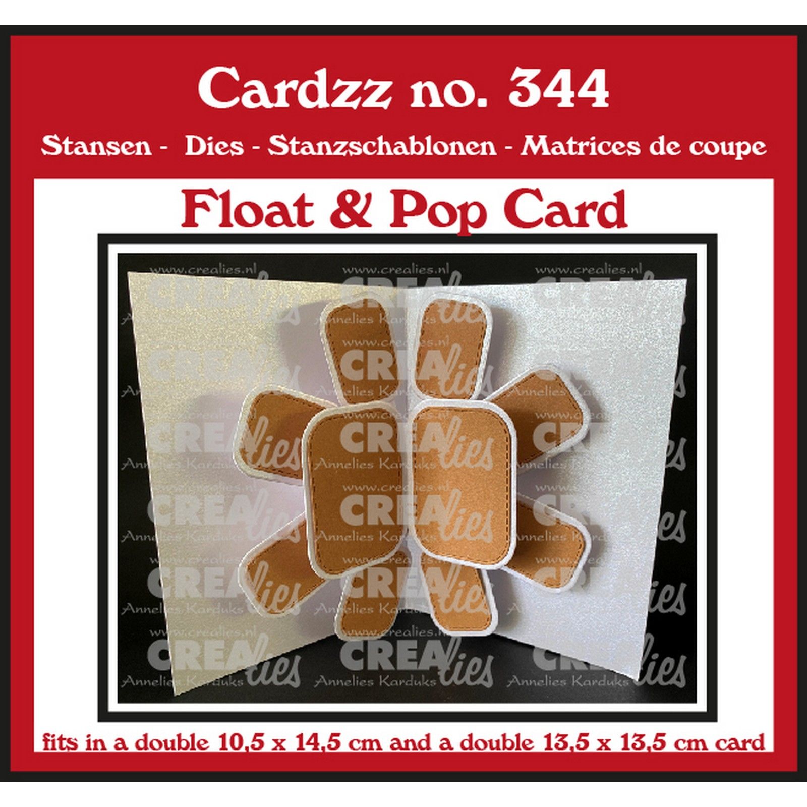 Crealies • Cardzz Zweef en Pop up kaart