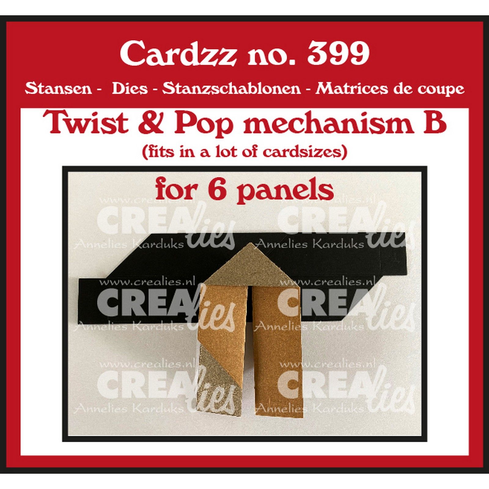 Crealies • Cardzz Twist Mechanisme B Voor 6 Panelen