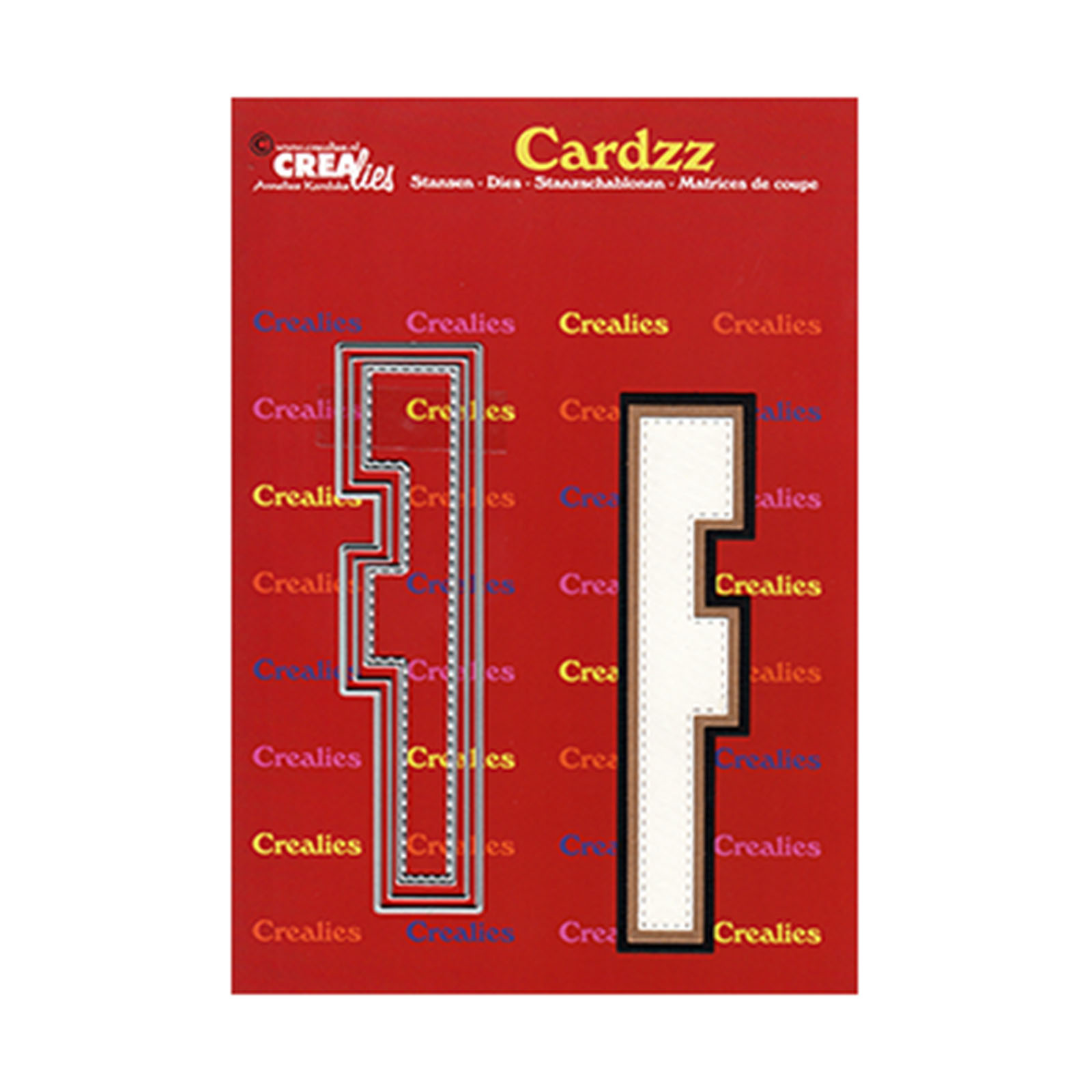 Crealies • Cardzz plantilla de corte Letter F