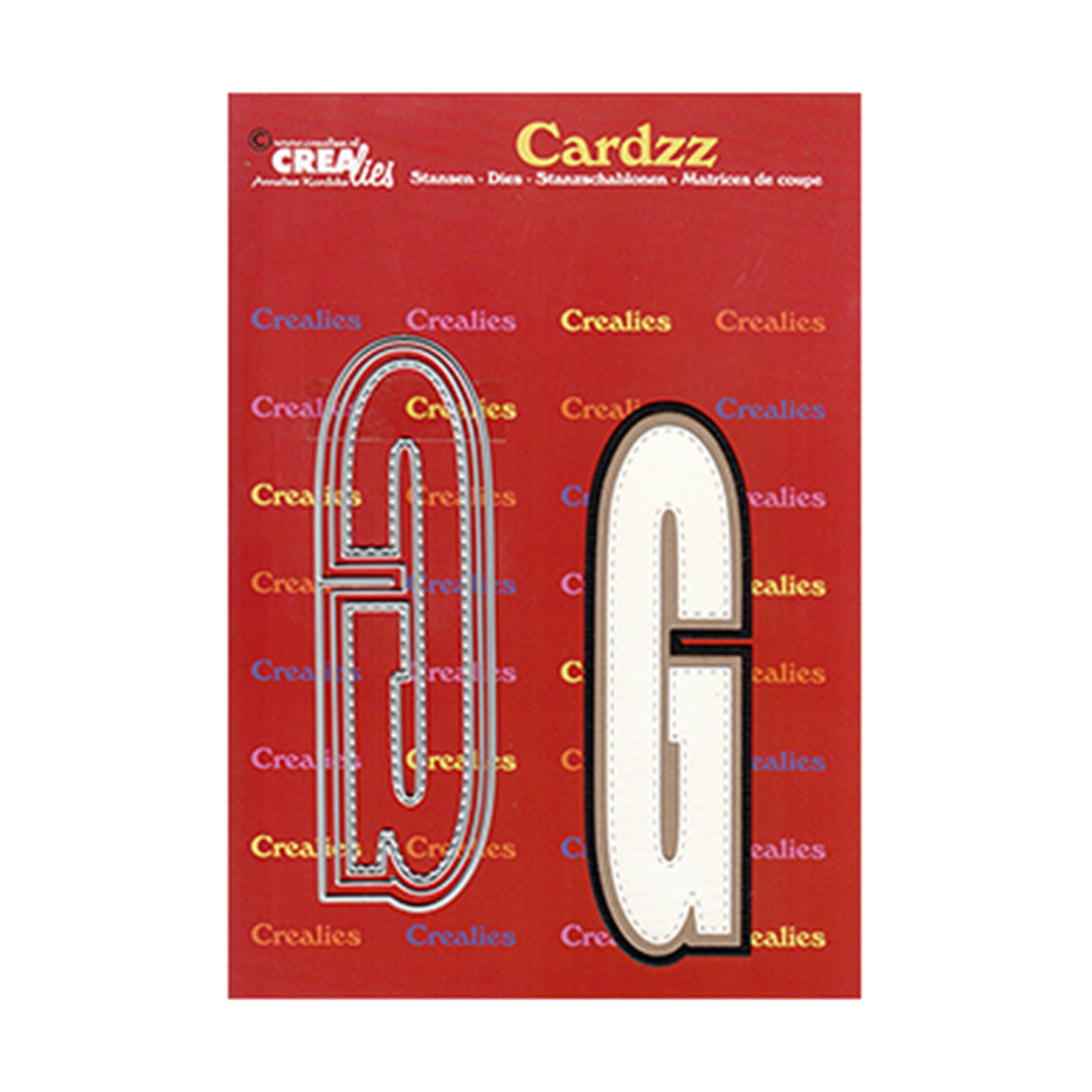 Crealies • Cardzz plantilla de corte Letter G