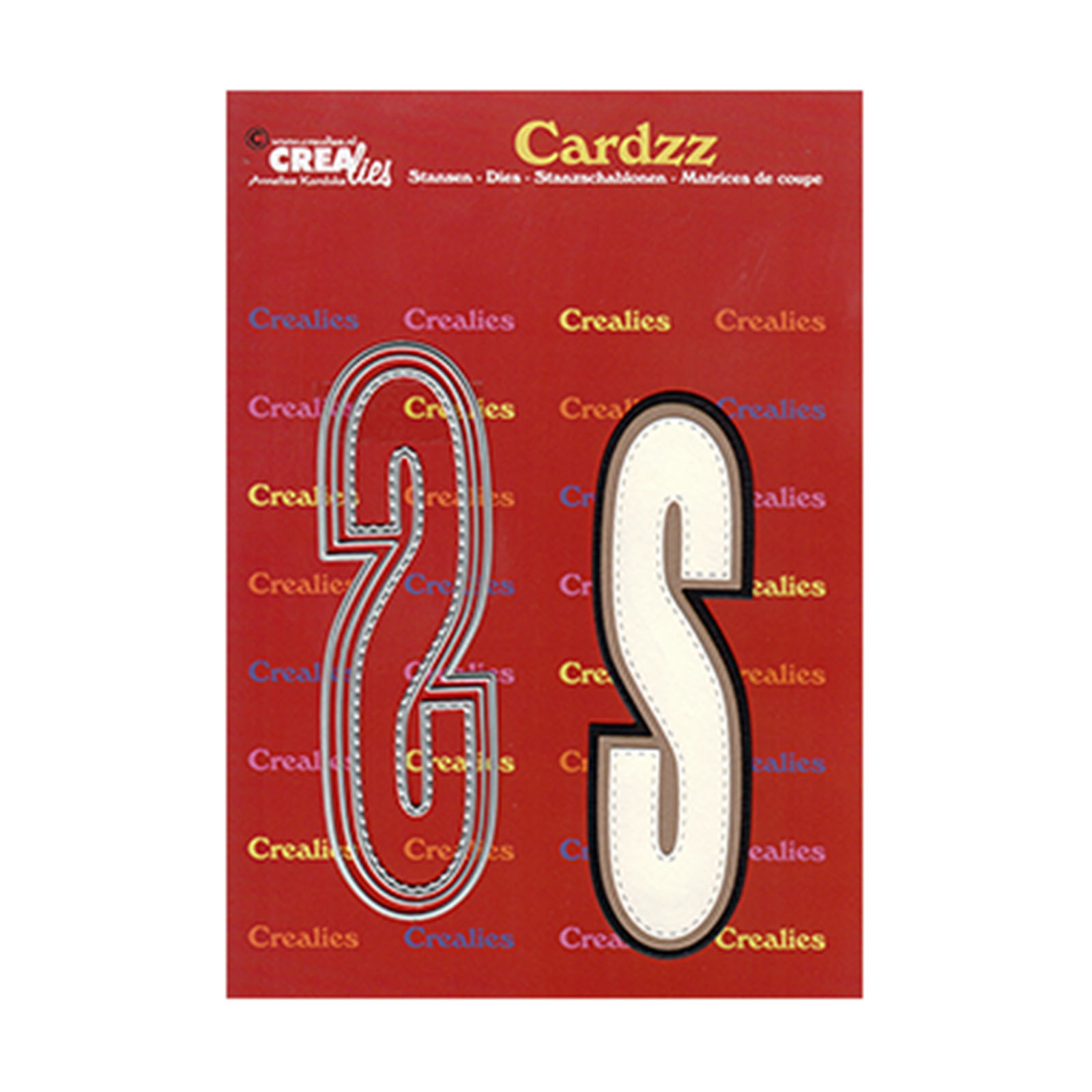 Crealies • Cardzz plantilla de corte Letter S