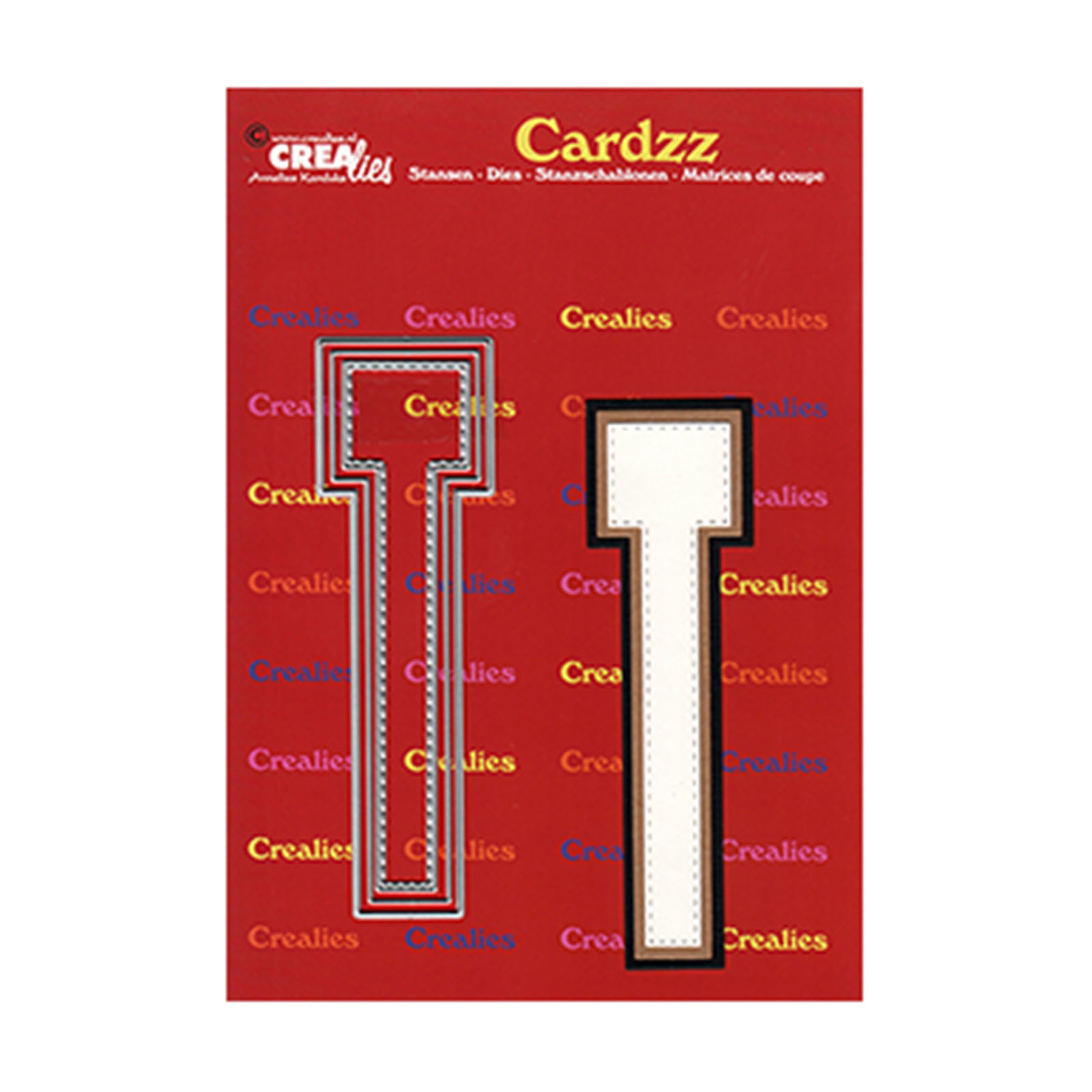 Crealies • Cardzz plantilla de corte Letter T