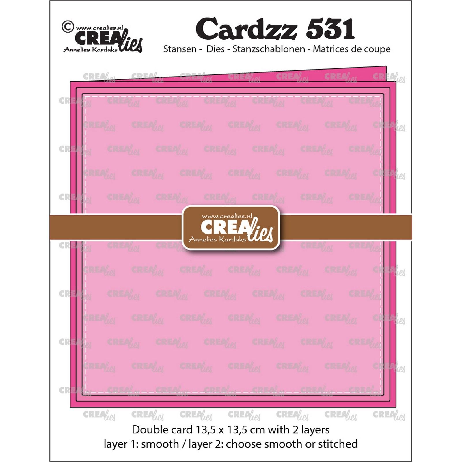 Crealies • Cardzz Dubbele Kaart 13,5x13,5cm