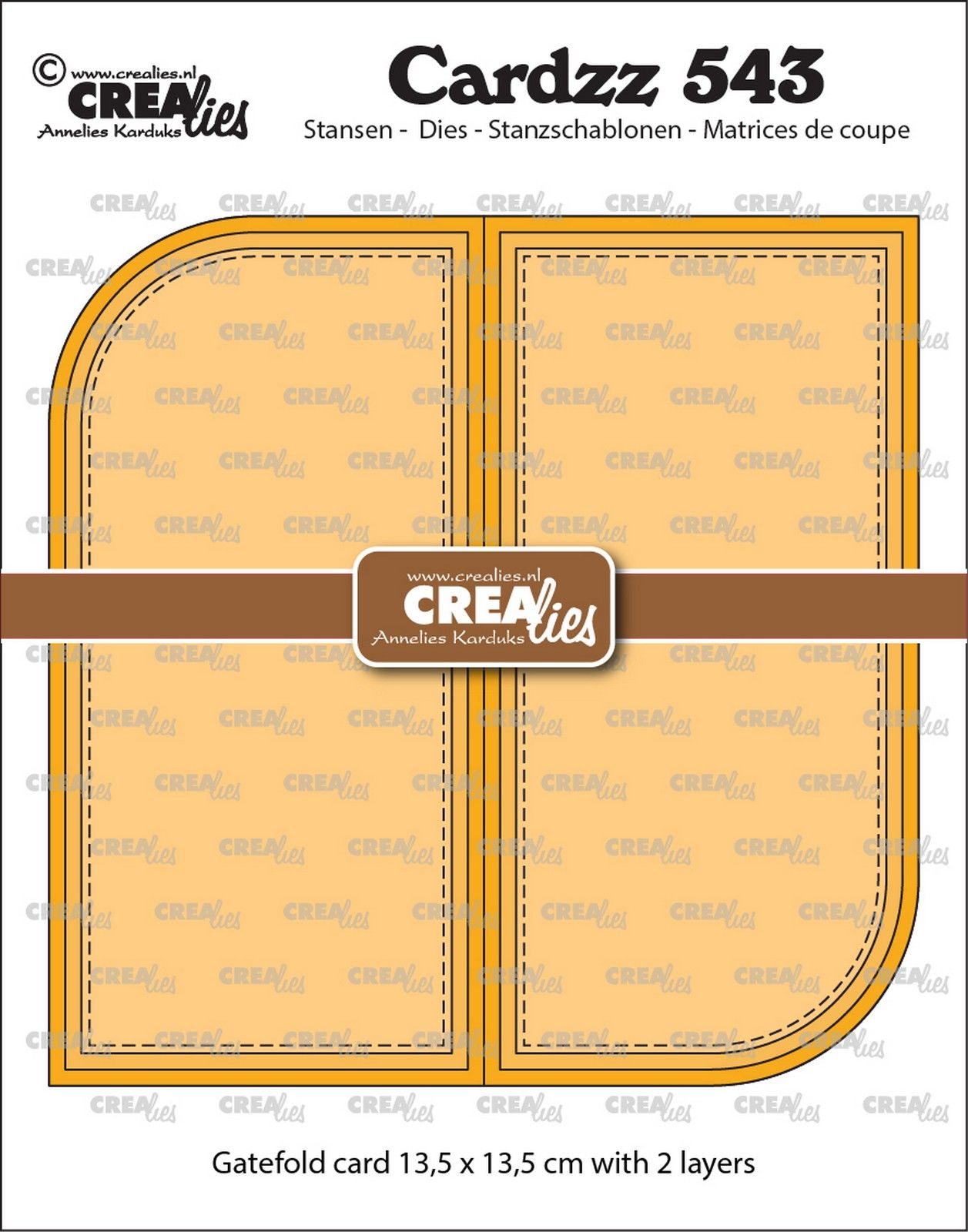 Crealies • Cardzz Gatefold Card with 2 Rounded Corners