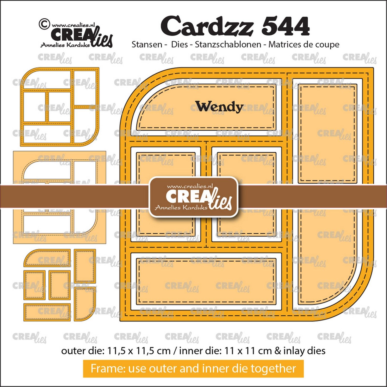 Crealies • Cardzz Frame & Inlays Wendy (6 vlakken)
