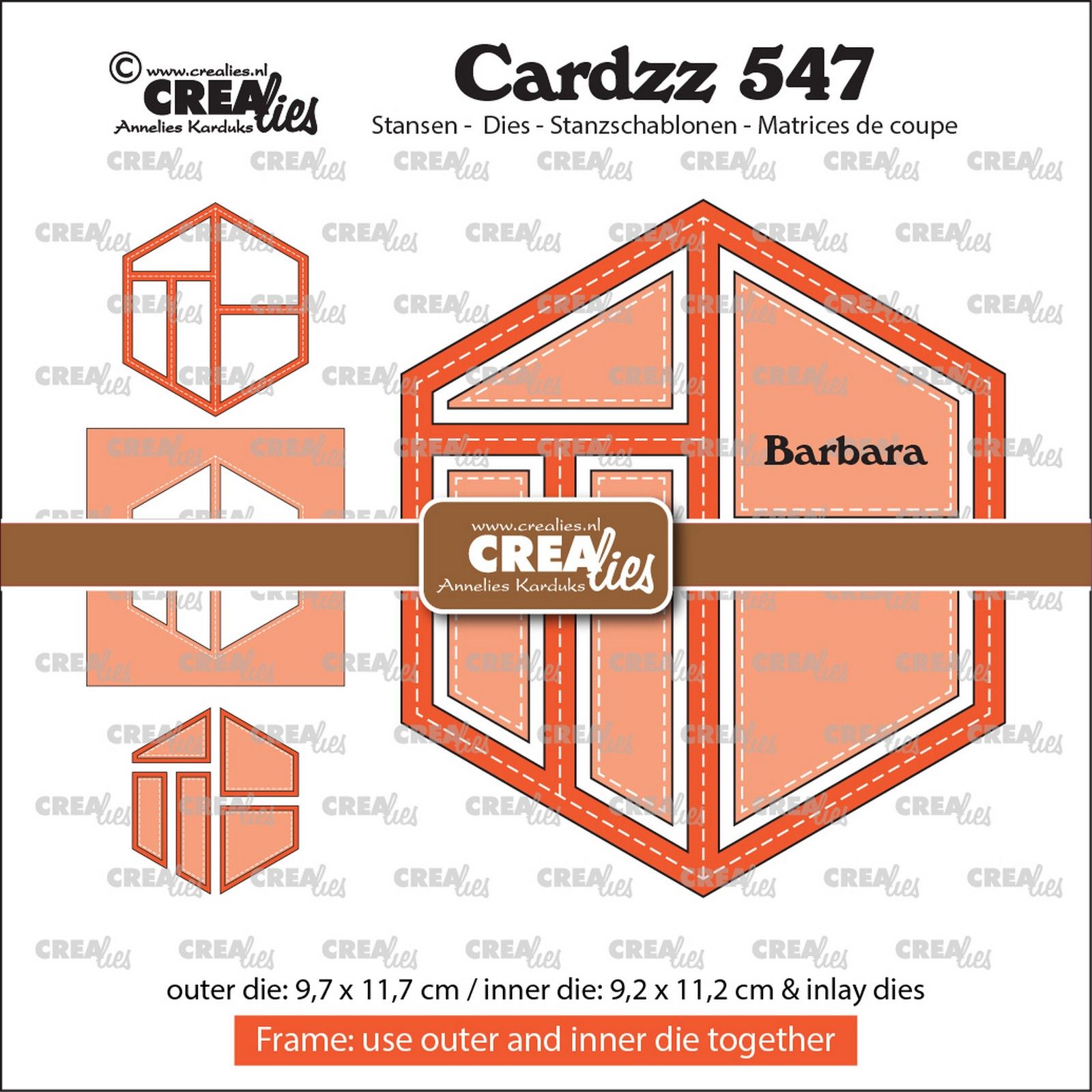 Crealies • Cardzz Frame & Inlays Barbara