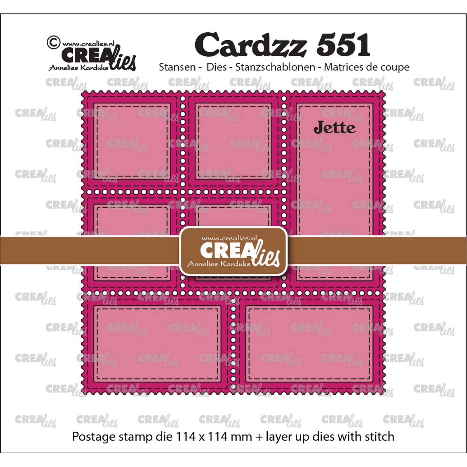 Crealies • Cardzz Die Cut Postage Stamp Frame Jette