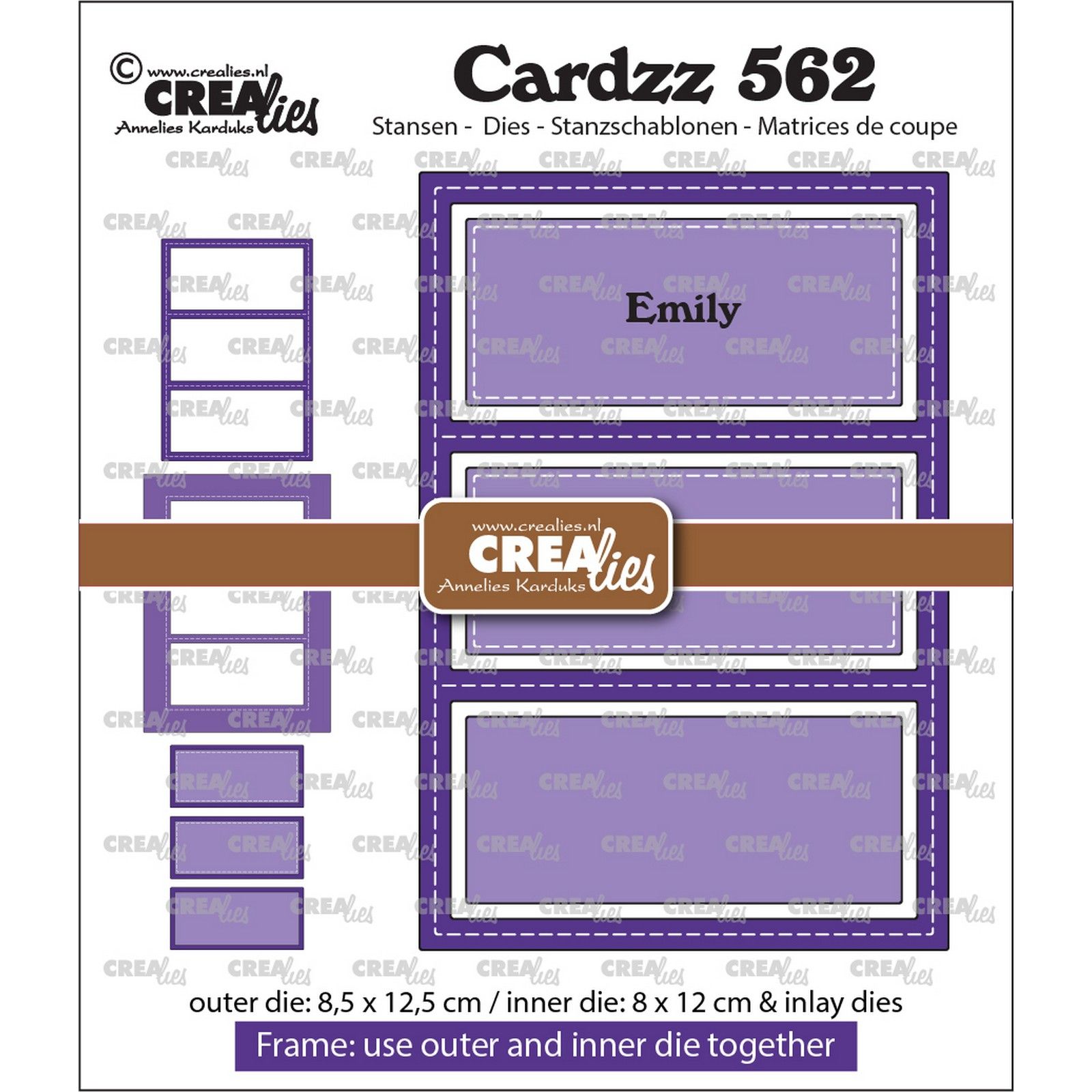 Crealies • Cardzz Frame & Inlay Emily Rectangle