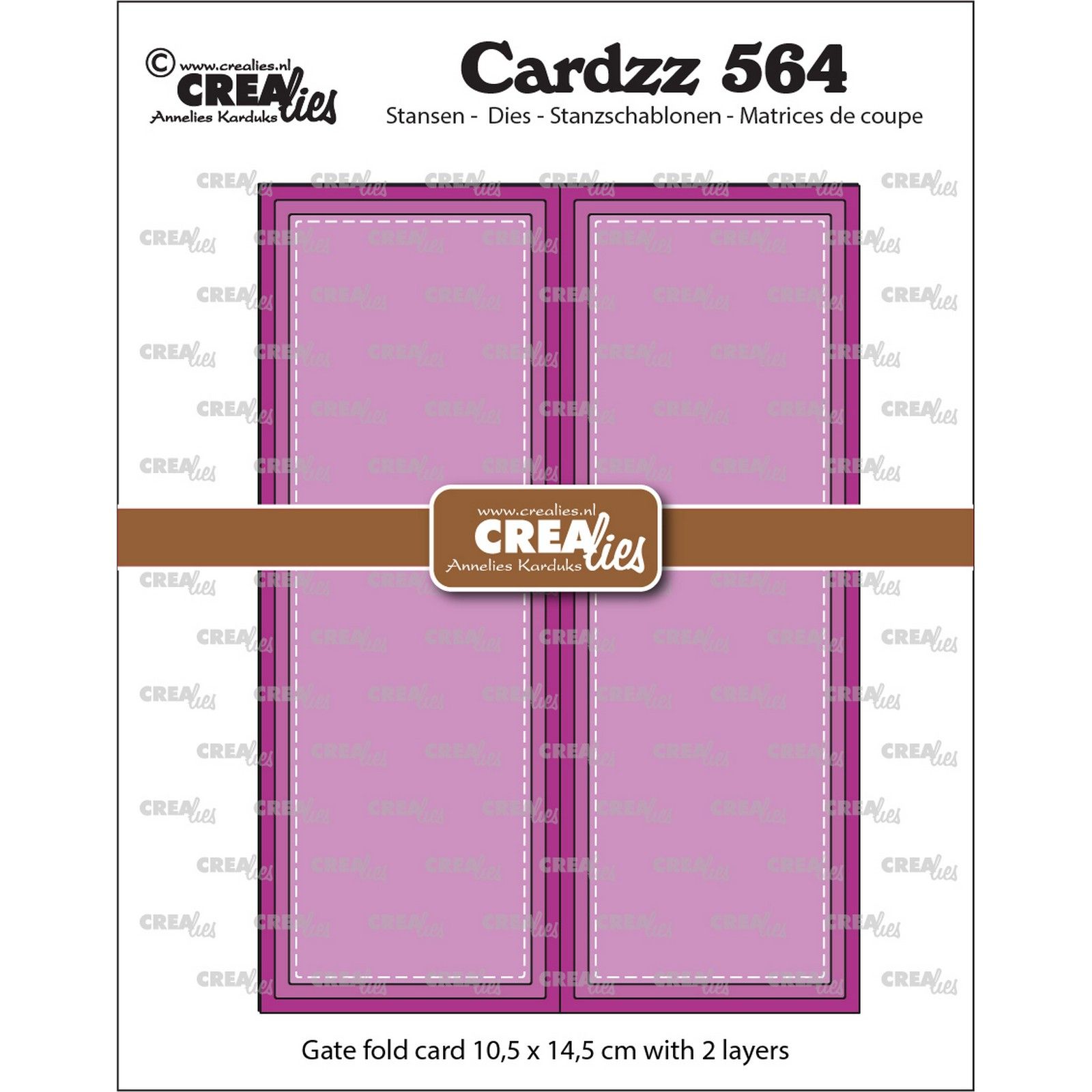 Crealies • Cardzz Gatefold Rechthoekige Kaart