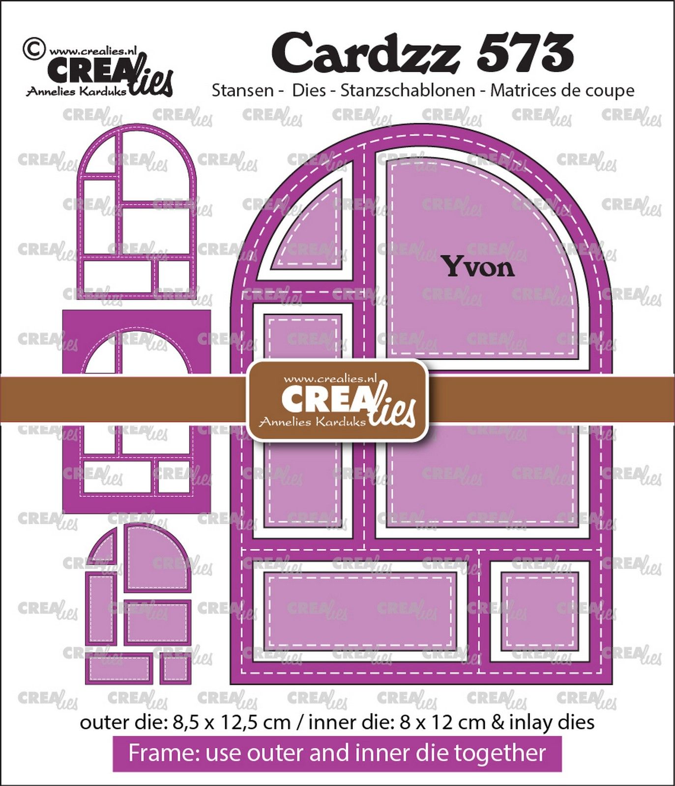 Crealies • Cardzz Frame & Inlays Yvon  (6 shapes)