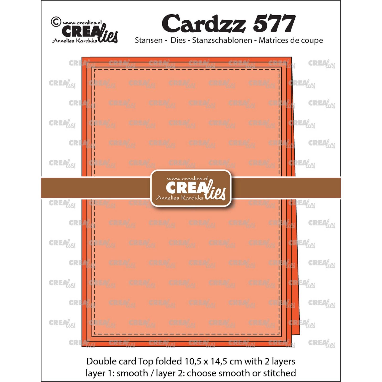 Crealies • Cardzz Double Card 10,5 X 14,5 Cm (Top Folded)