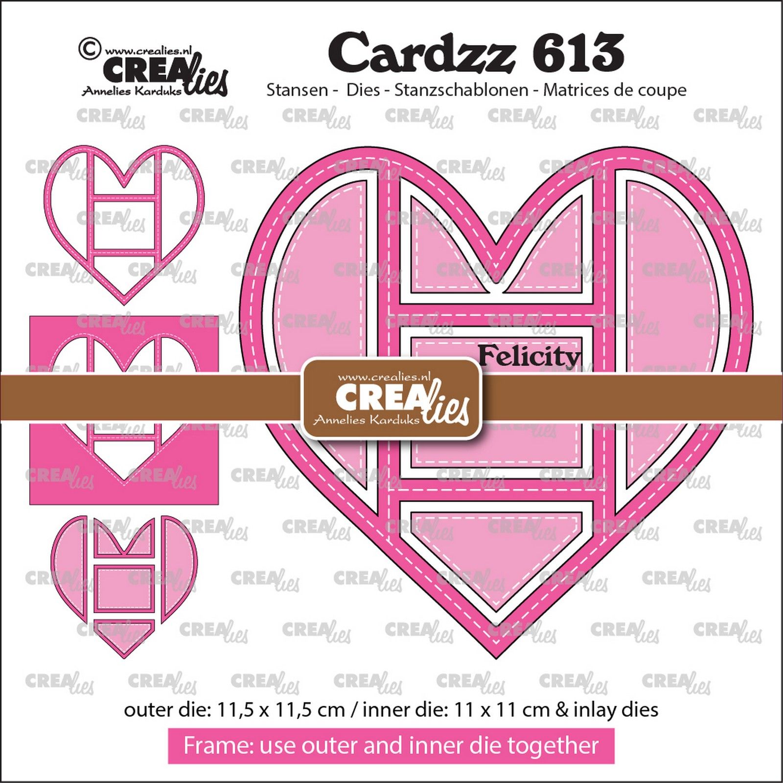 Crealies • Cardzz Frame & Inlay Felicity