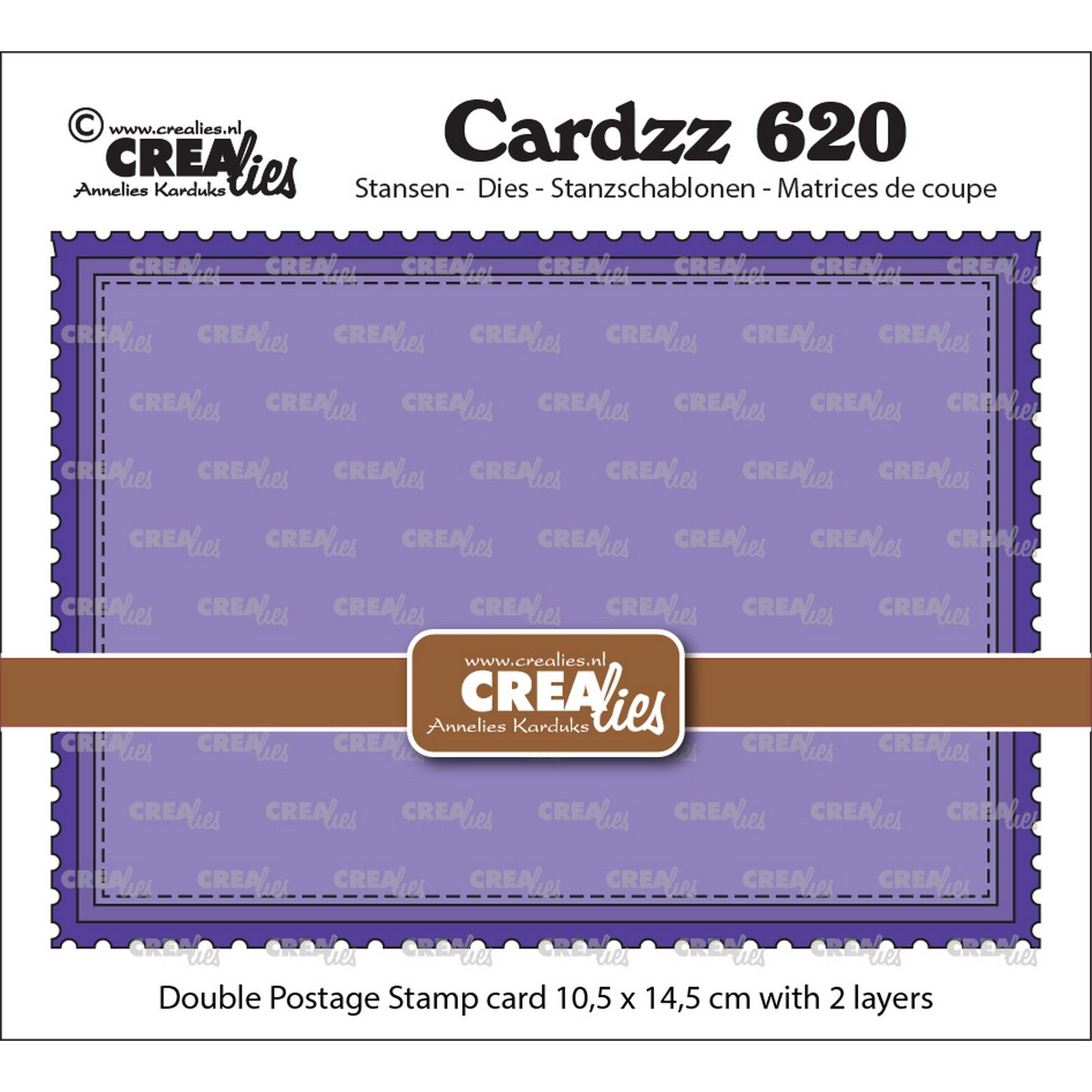 Crealies • Cardzz Double Postage stamp card