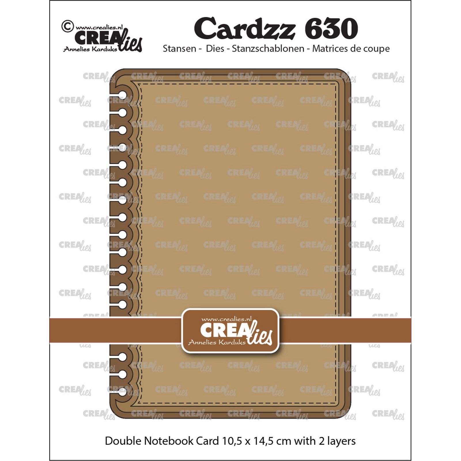 Crealies • Cardzz Stans Dubbele Kaart Notebook 10,5X14,5Cm Met Afgeronde Hoeken