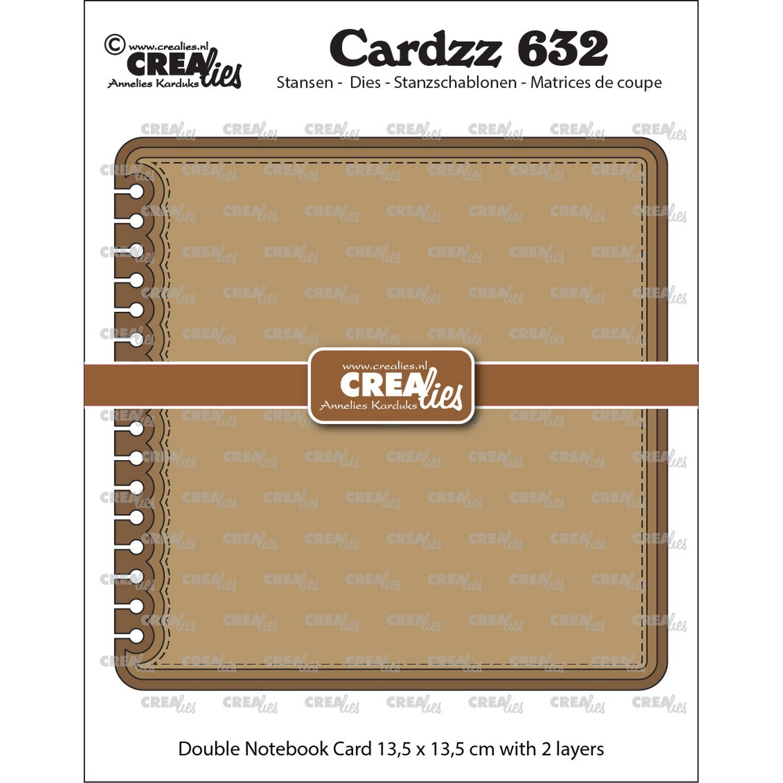Crealies • Cardzz Stans Dubbele Kaart Notebook 13,5X13,5Cm Met Afgeronde Hoeken