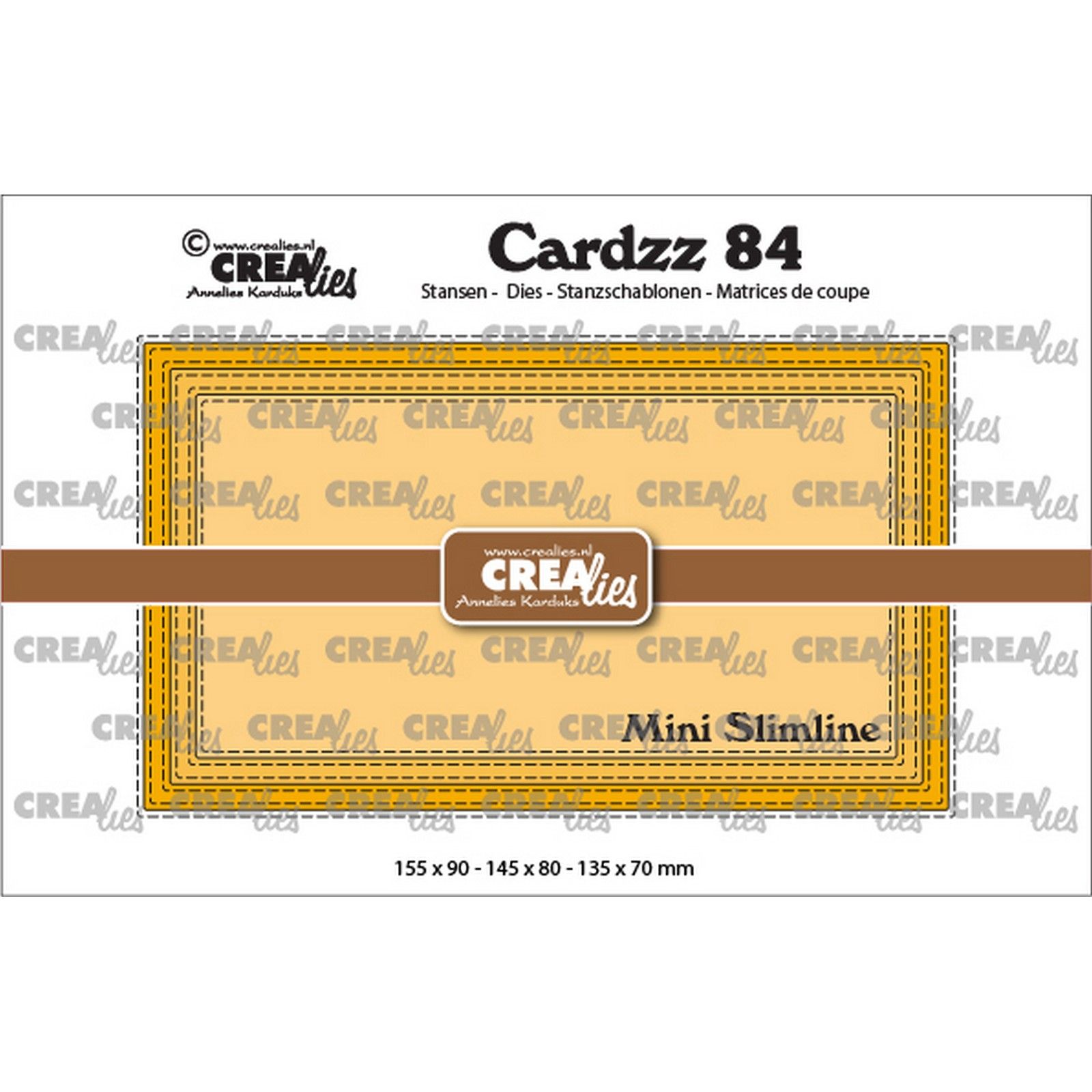 Crealies • Cardzz stanzschablone Mini slimline D with double stitch