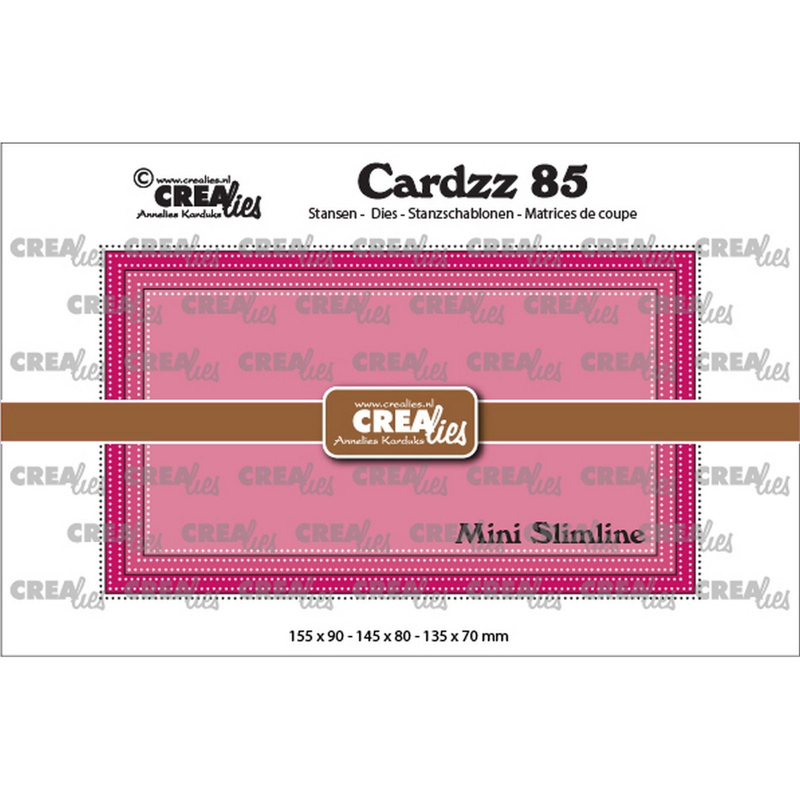 Crealies • Cardzz stanzschablone Mini slimline E with double dots