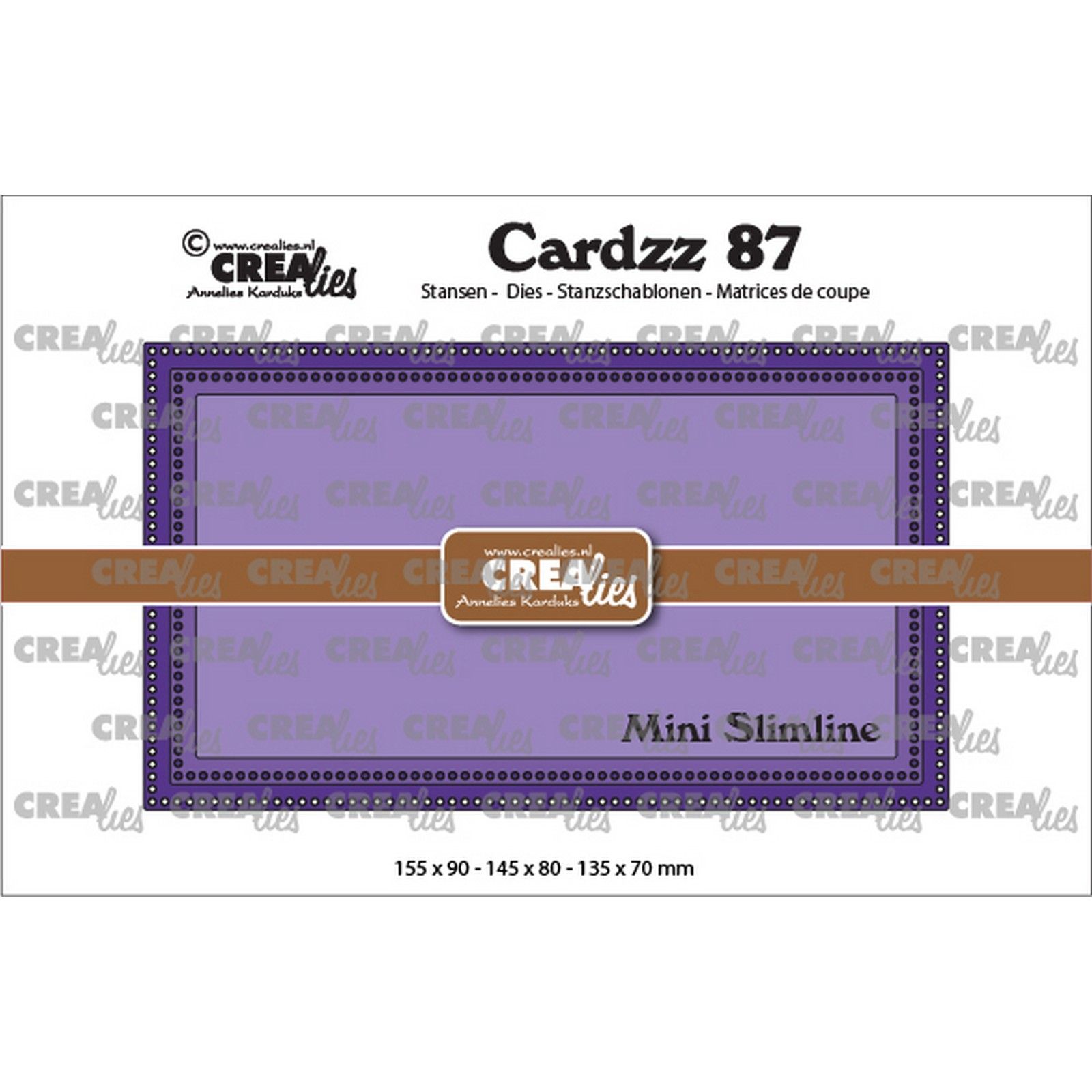 Crealies • Cardzz Mini Slimline G mit kleinen Kreisen