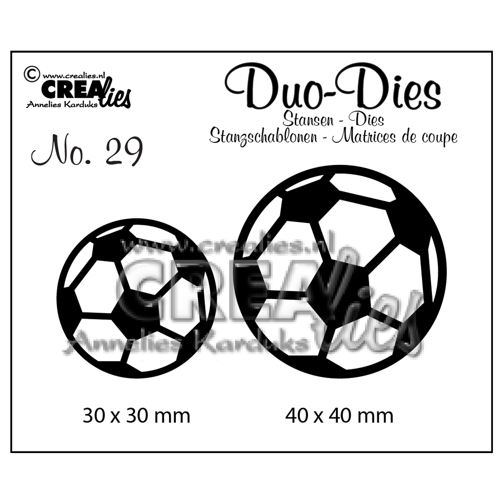 Crealies • Duo Dies no.29 Voetballen