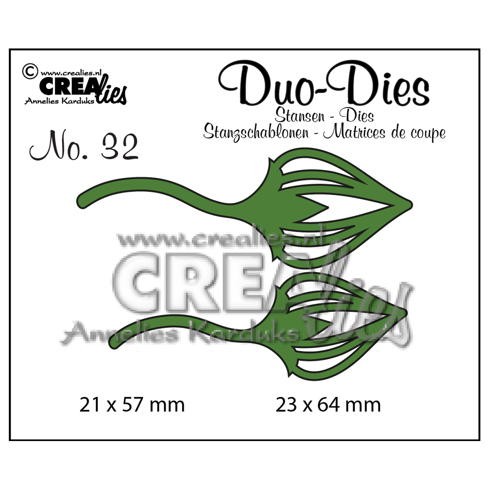 Crealies • Duo Dies no.32 Des feuilles 2