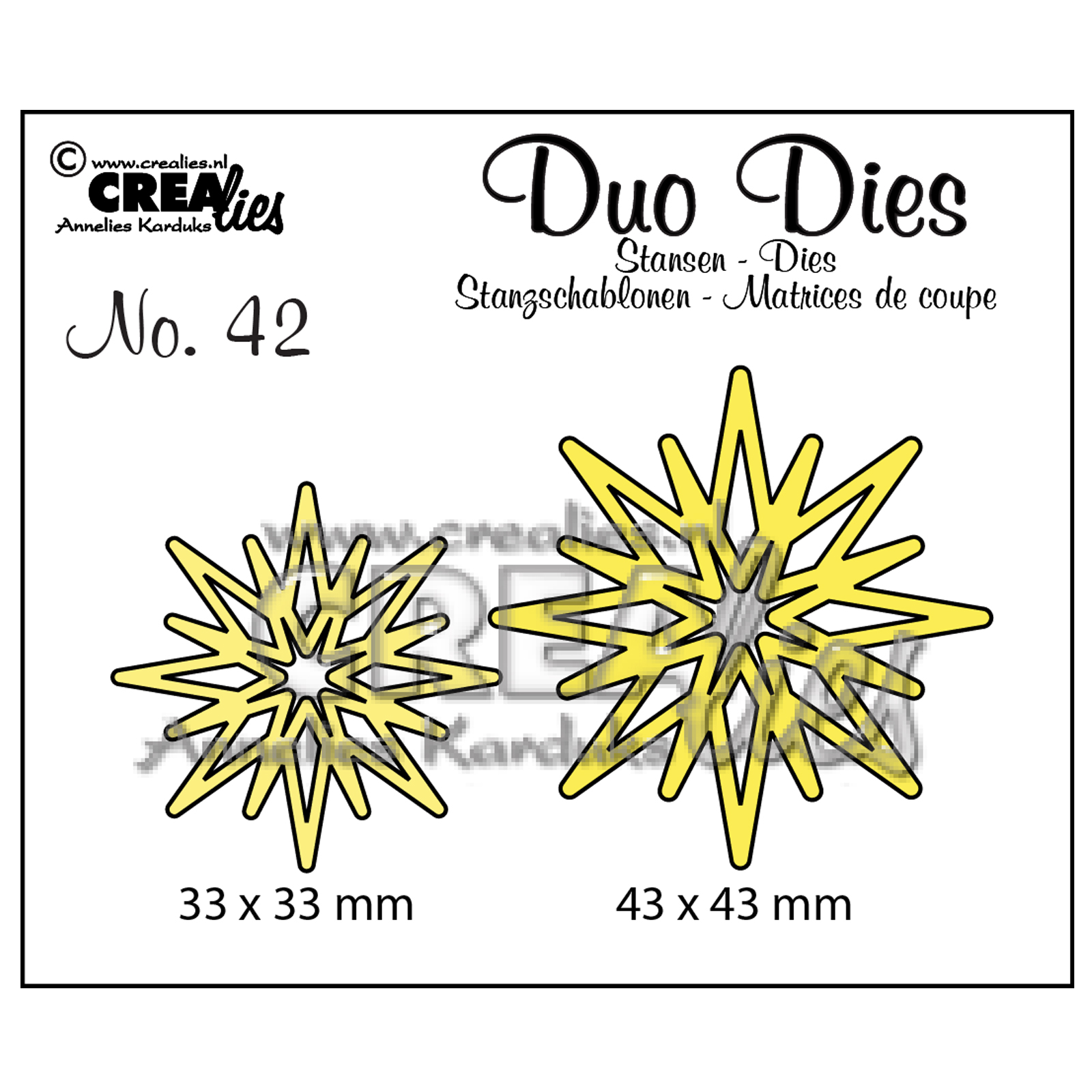 Crealies • Duo Dies no.42 étoiles