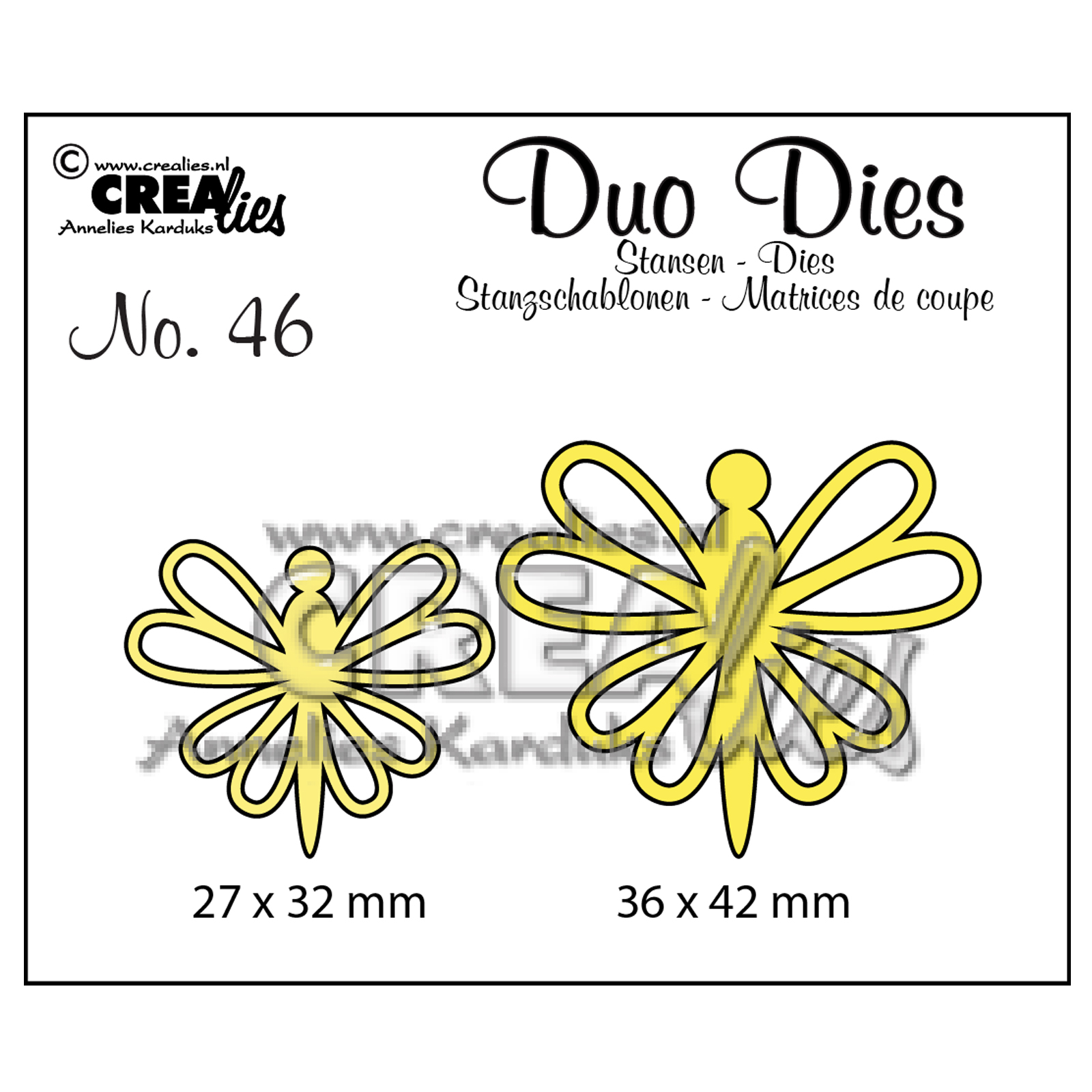Crealies • Duo Dies no.46 Butterfly 8