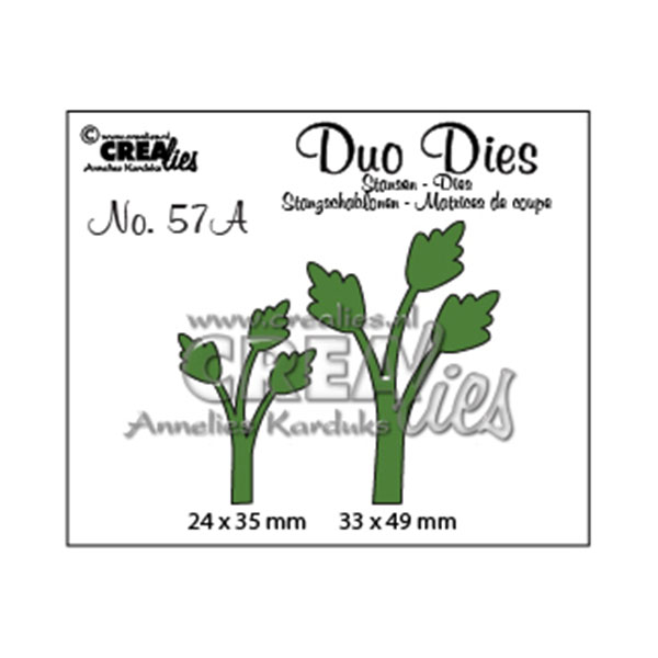 Crealies • Duo dies Mirrored leaves